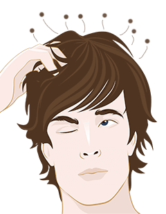 Bürsten Zum Kämmen Wimpern Und Augenbrauen Mit Ein Abstrich Von Schwarz Malen Maskara Aquarell Illustration Hand Gezeichnet Isoliert Komposition