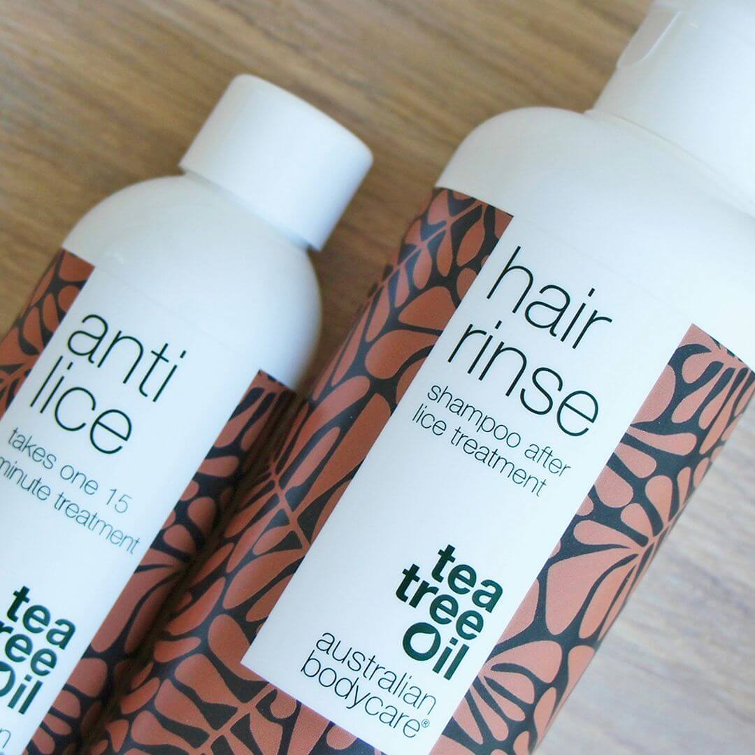 2 Läuseprodukte, um Kopfläuse zu behandeln - Läusekur und vorbeugendes Läuseshampoo bei Problemen mit Läusen