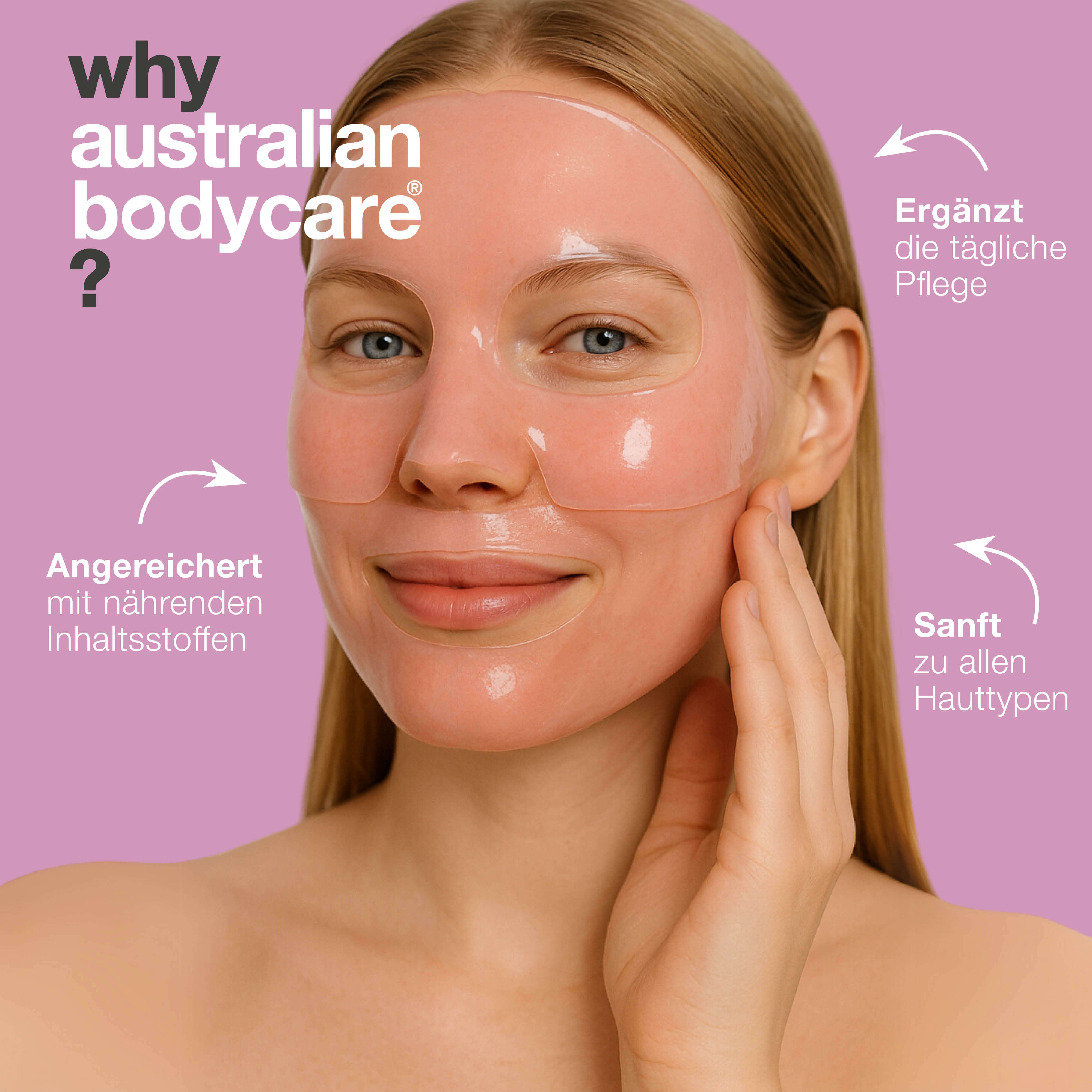 Vitamin B12 Kollagenmaske bei trockener und müder Haut — Vitamin B12 Kollagenmaske für trockene, matte Haut. Mit B12, Niacinamid, Peptiden, Kollagen und Hyaluronsäure für Feuchtigkeit und Straffung.