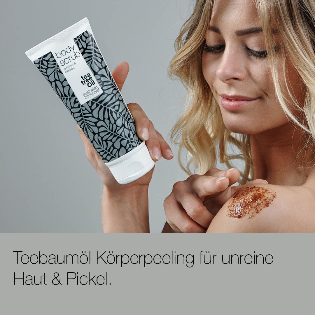 Körperpeeling & Body Scrub - Körperpeeling und Intimpeeling mit 100% natürlichem Teebaumöl