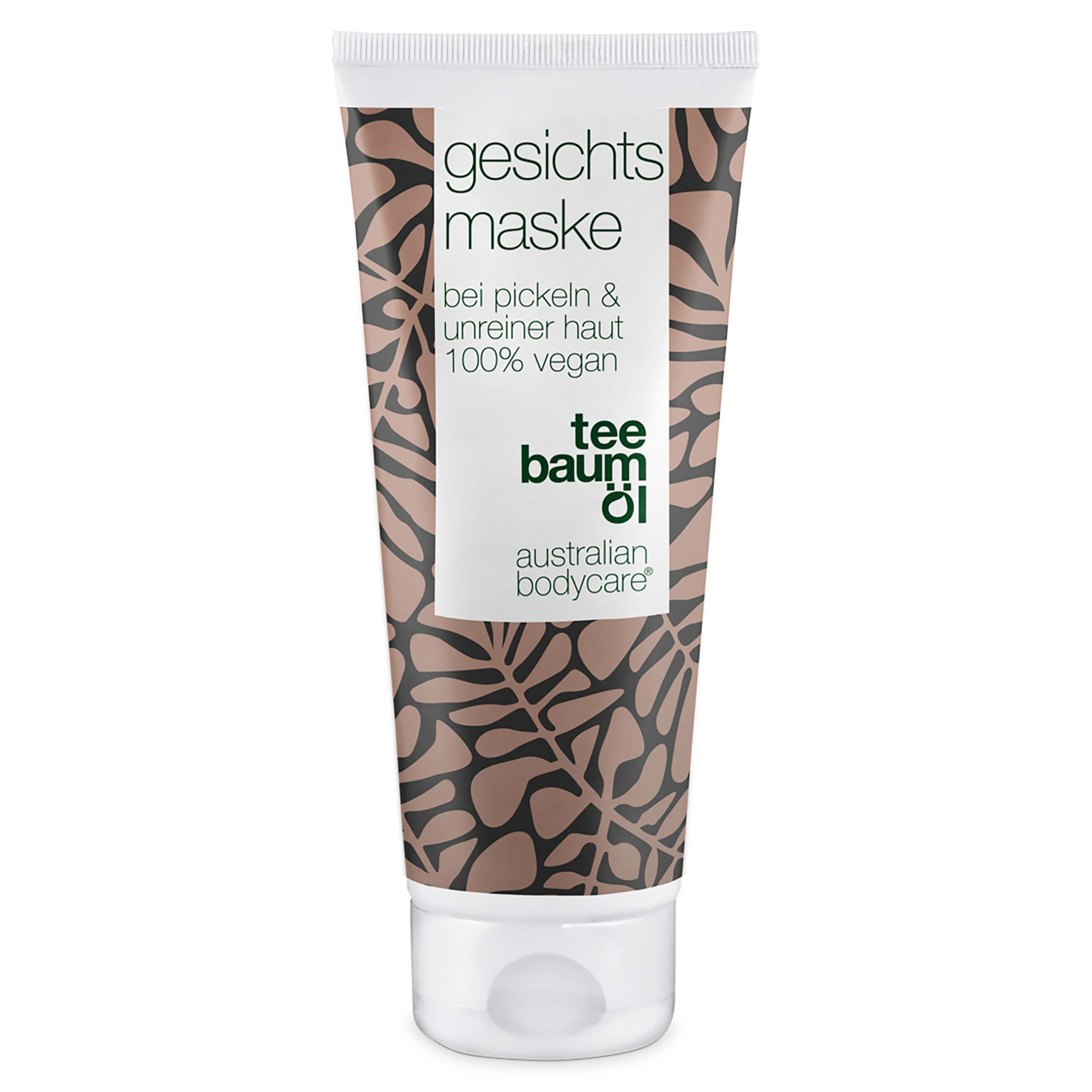 Anti Pickel Gesichtsmaske mit Teebaumöl — Für Pickel, unreine Haut & Mitesser | Gesichtspeeling für Männer & Frauen