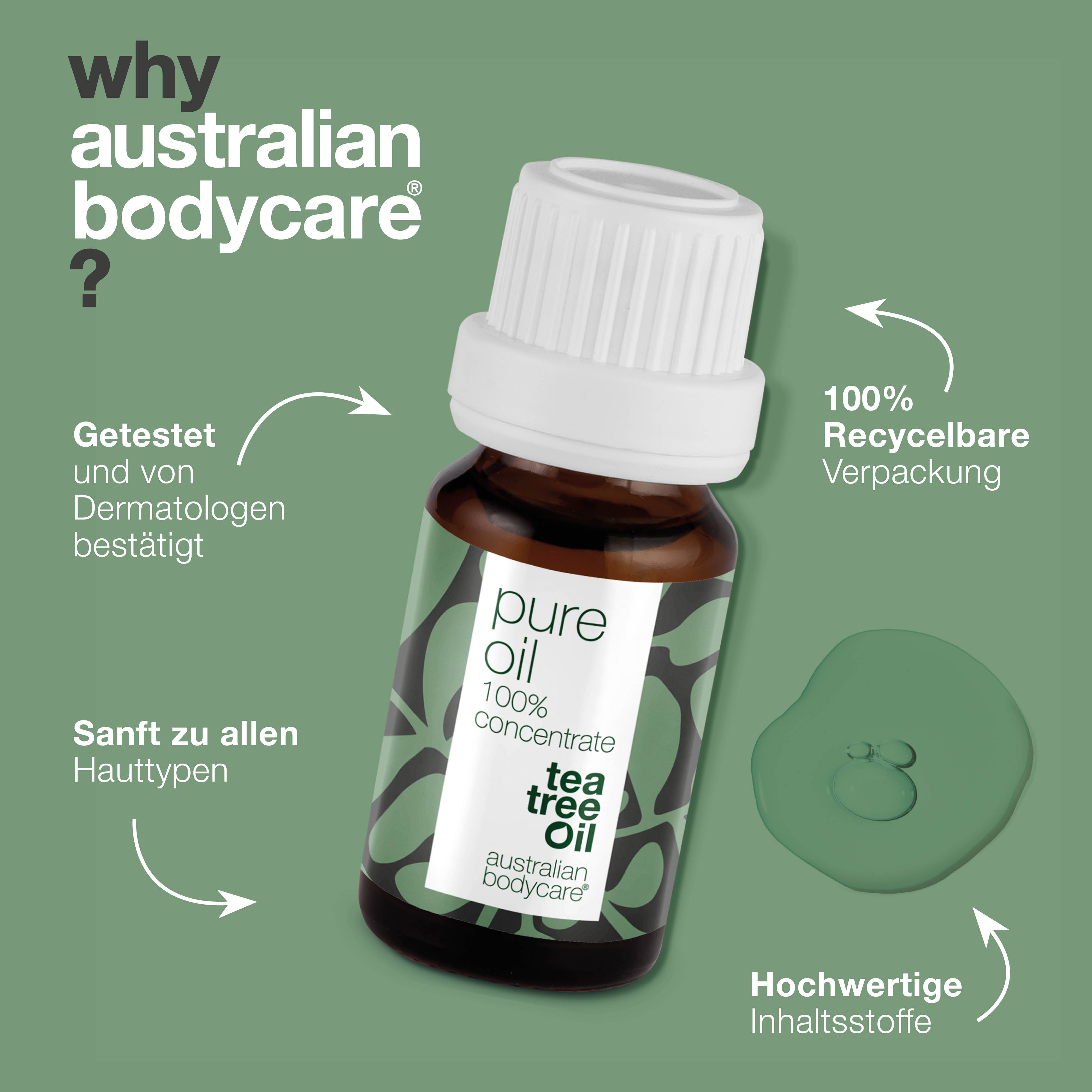 100% reines australisches Teebaumöl — 100% natürliches Teebaumöl aus Australien