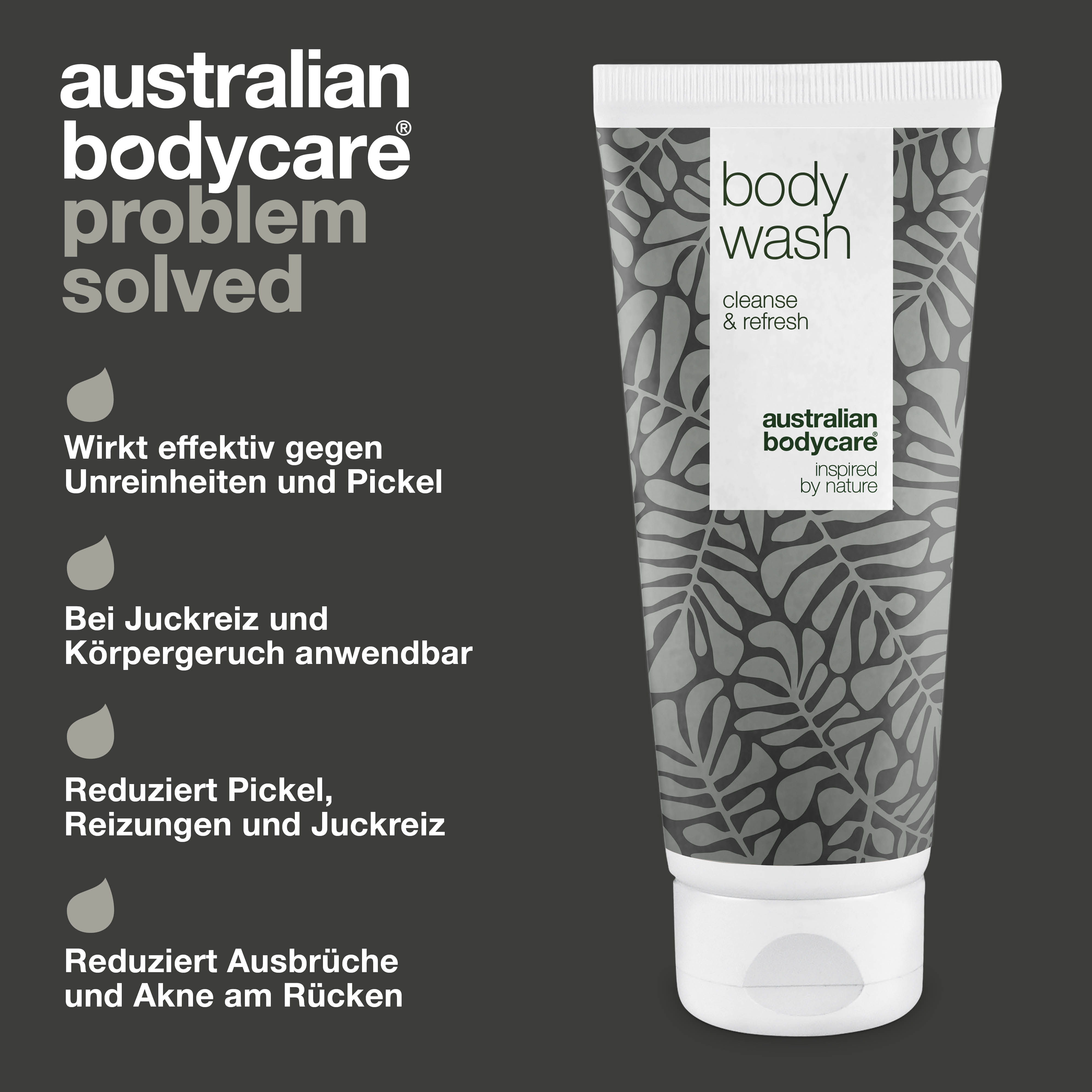 Teebaumöl Duschgel — Bei Unreiner & Trockener Haut, Pickeln, Juckreiz, Körpergeruch, Schweiß