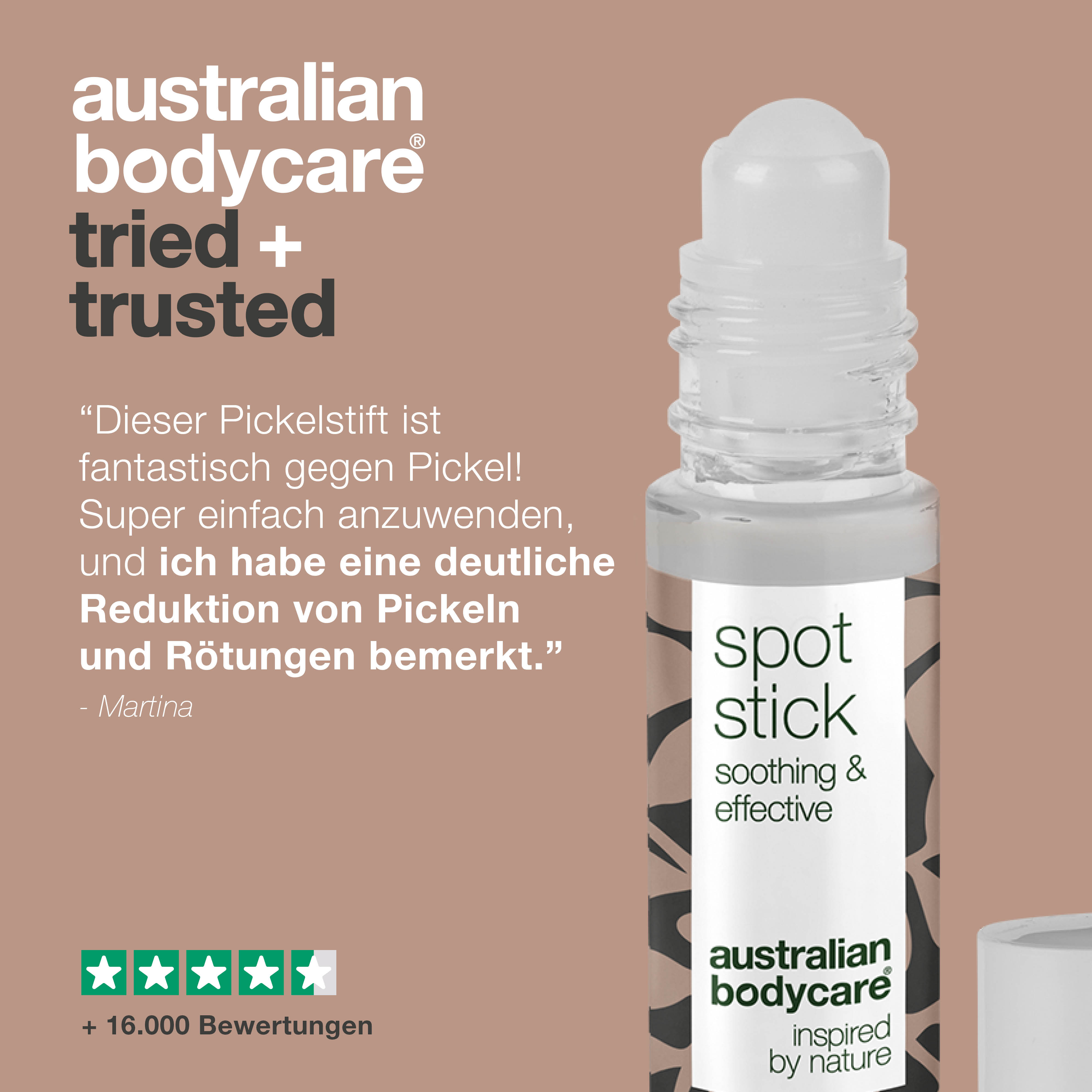 Derma V10 Blemish Stick Mit Teebaum & Hamamelis – Gegen Pickel & Unreinheiten, Vegan, Für Tägliche Anwendung
