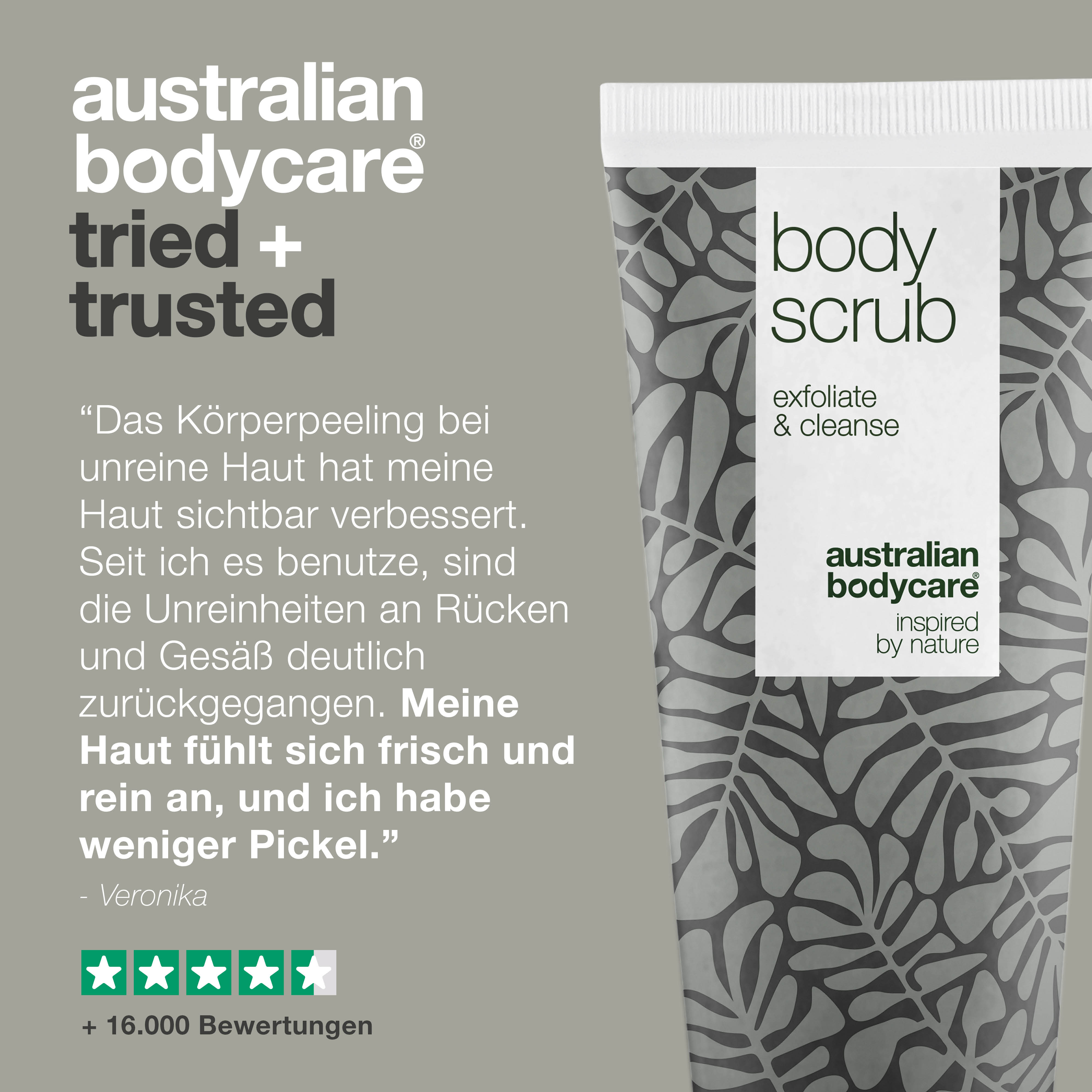 Körperpeeling & Body Scrub — Körperpeeling und Intimpeeling mit 100% natürlichem Teebaumöl