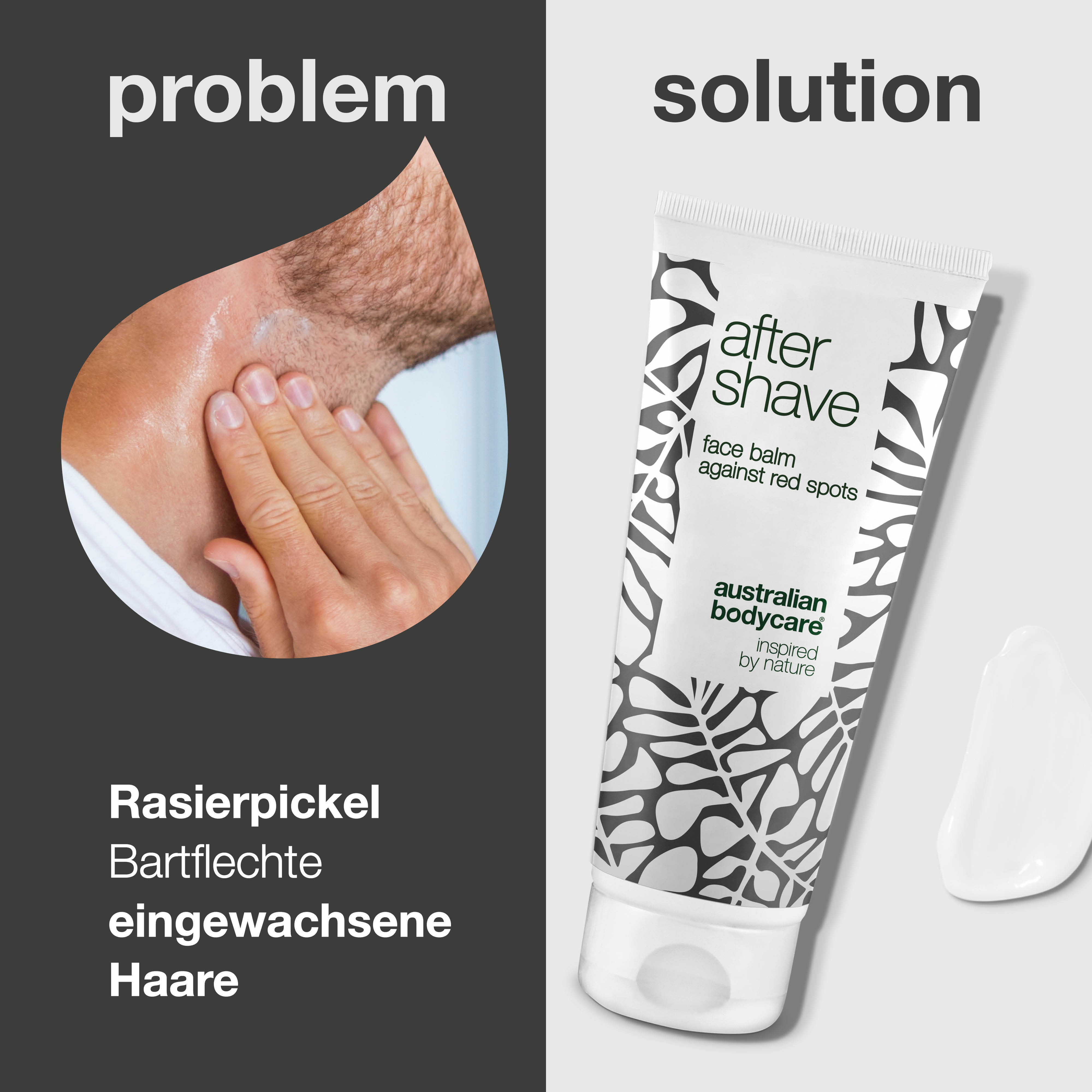 After Shave Balsam für Männer gegen Rasierpickel — After Shave Lotion gegen eingewachsene Haare, Rasurbrand & Rasierpickel