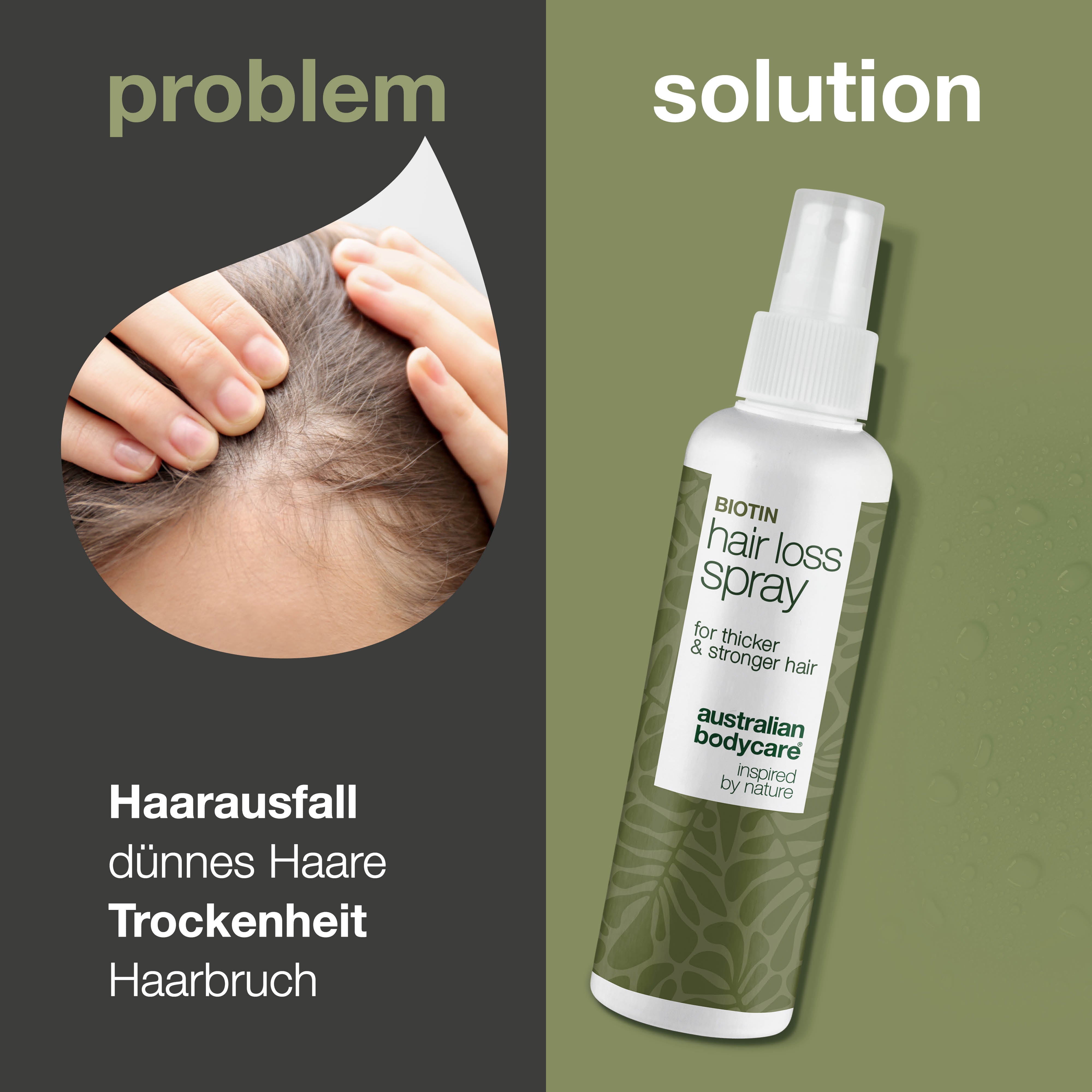 Haarausfall Spray — Spray für den Schutz Deines Haares, ideal bei Haarausfall und bei dünnem Haar