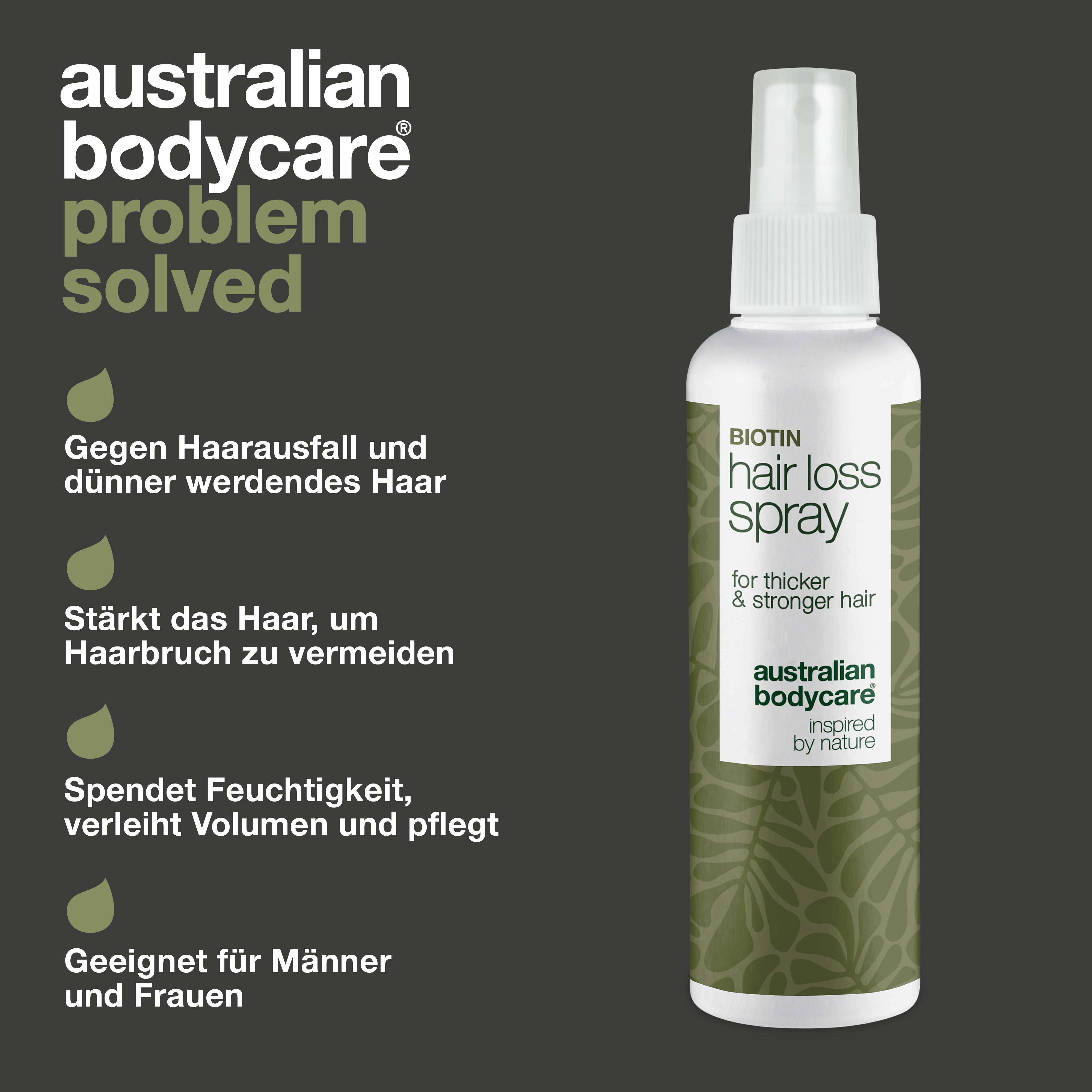Haarausfall Spray — Spray für den Schutz Deines Haares, ideal bei Haarausfall und bei dünnem Haar
