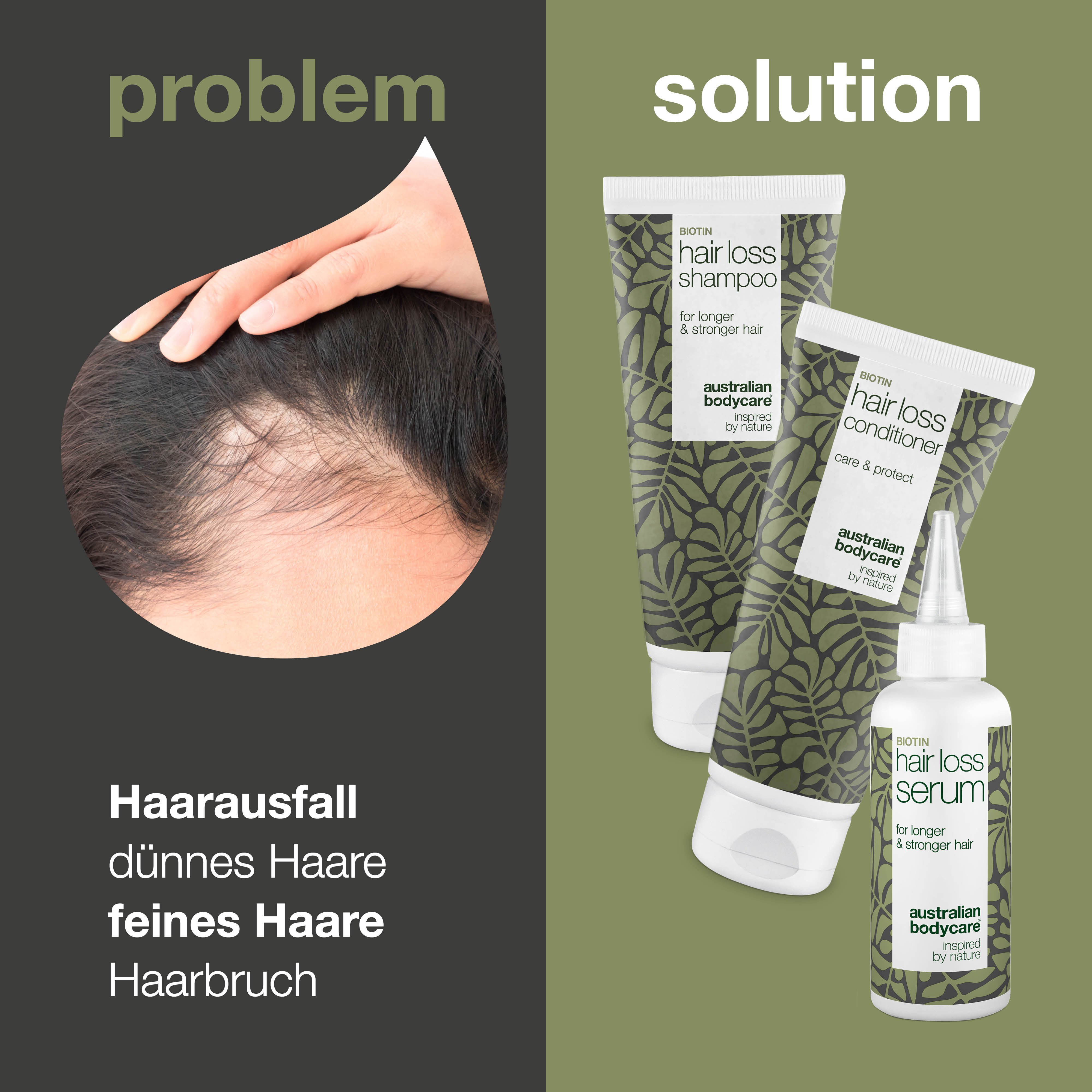 Haarausfall 3er Set — 3 Produkte für gesundes, starkes und langes Haar