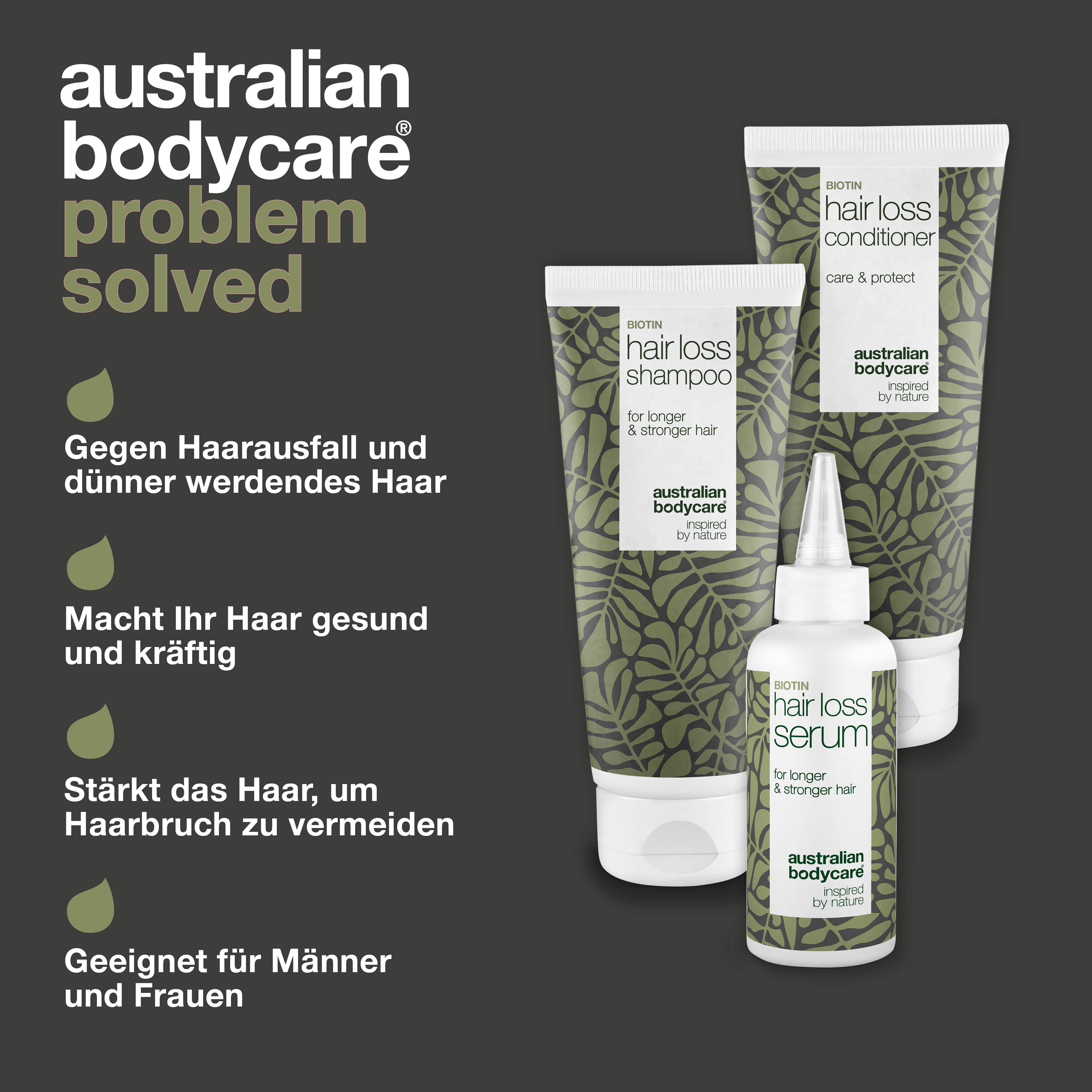 Haarausfall 3er Set — 3 Produkte für gesundes, starkes und langes Haar