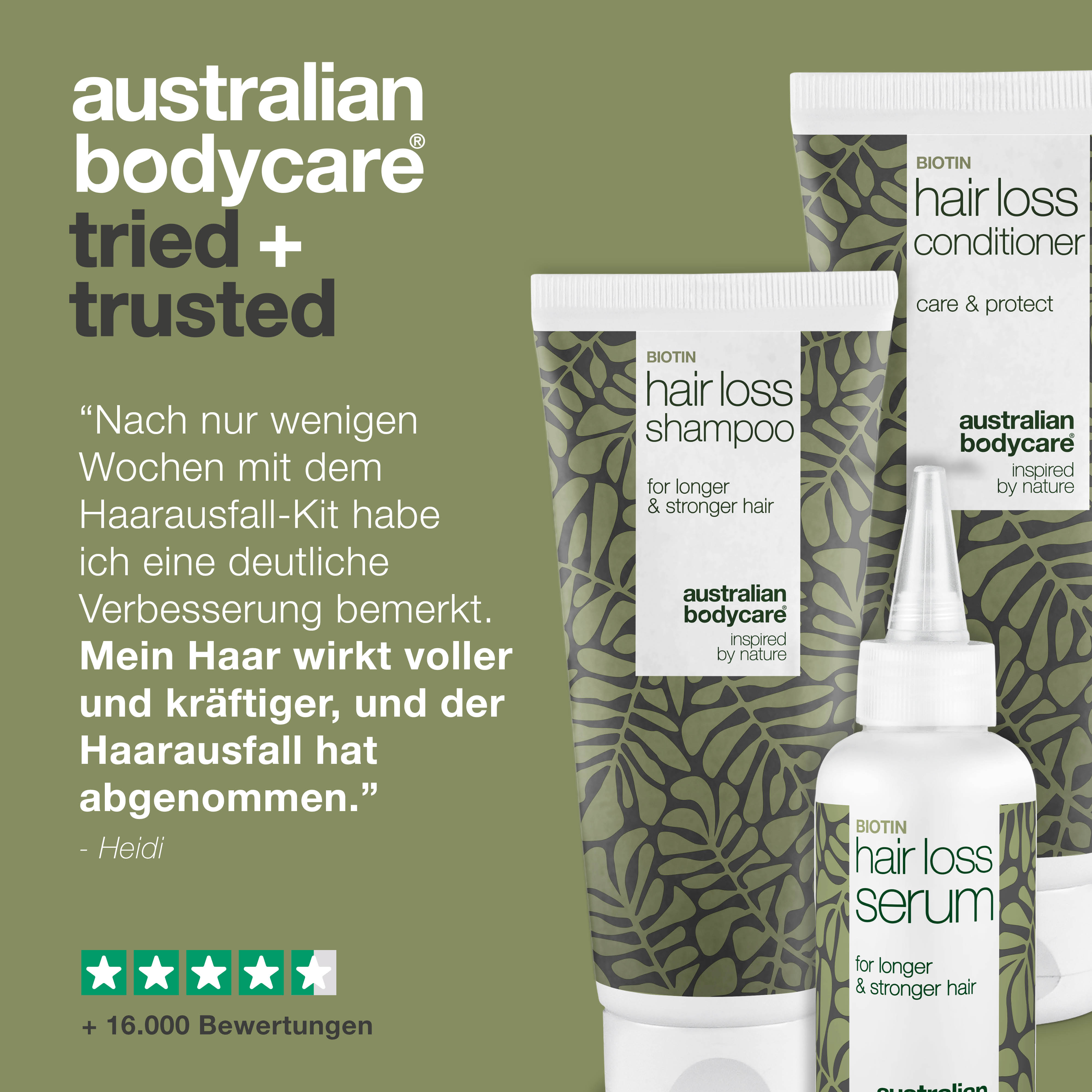 Haarausfall 3er Set — 3 Produkte für gesundes, starkes und langes Haar