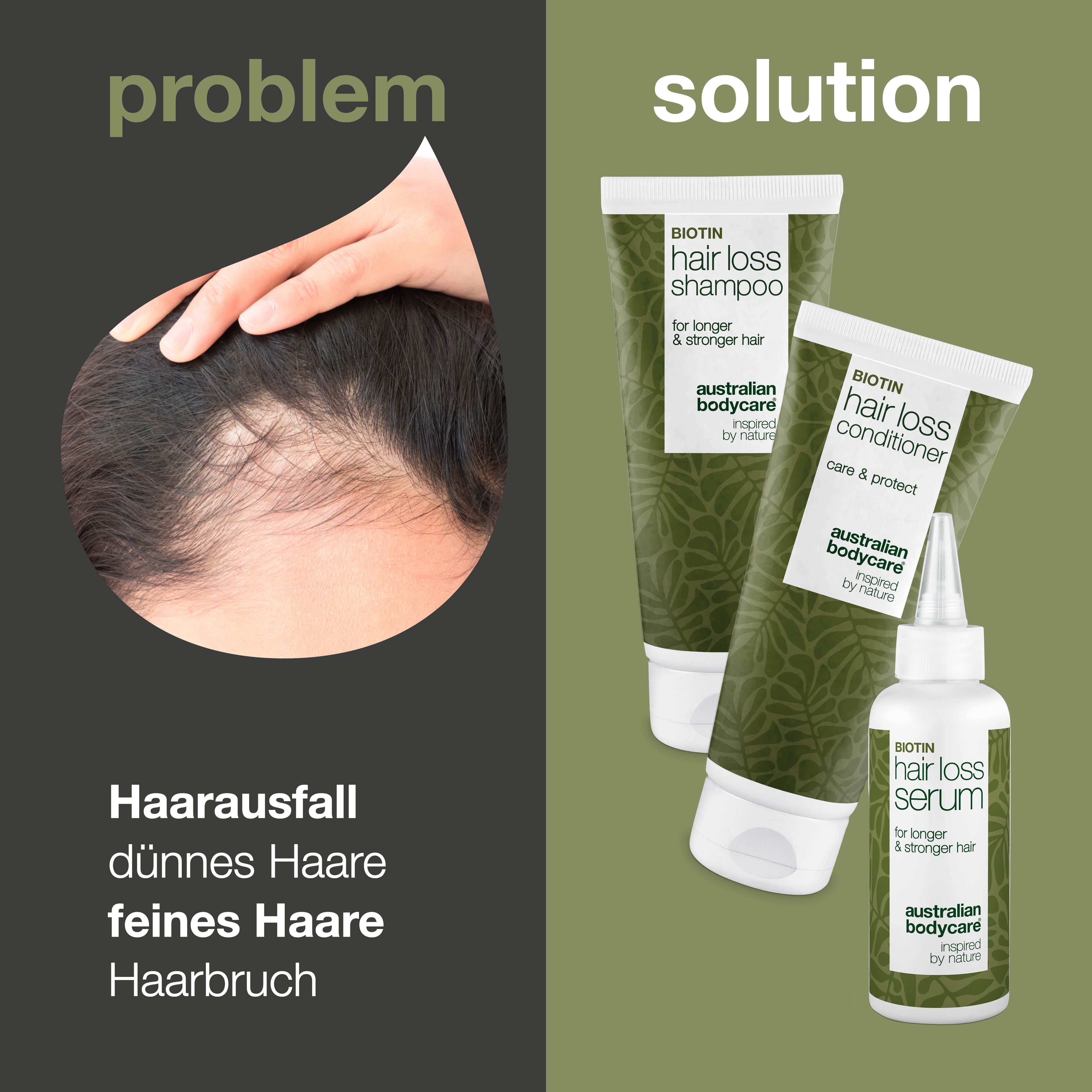 Haarausfall 3er Set — 3 Produkte für gesundes, starkes und langes Haar