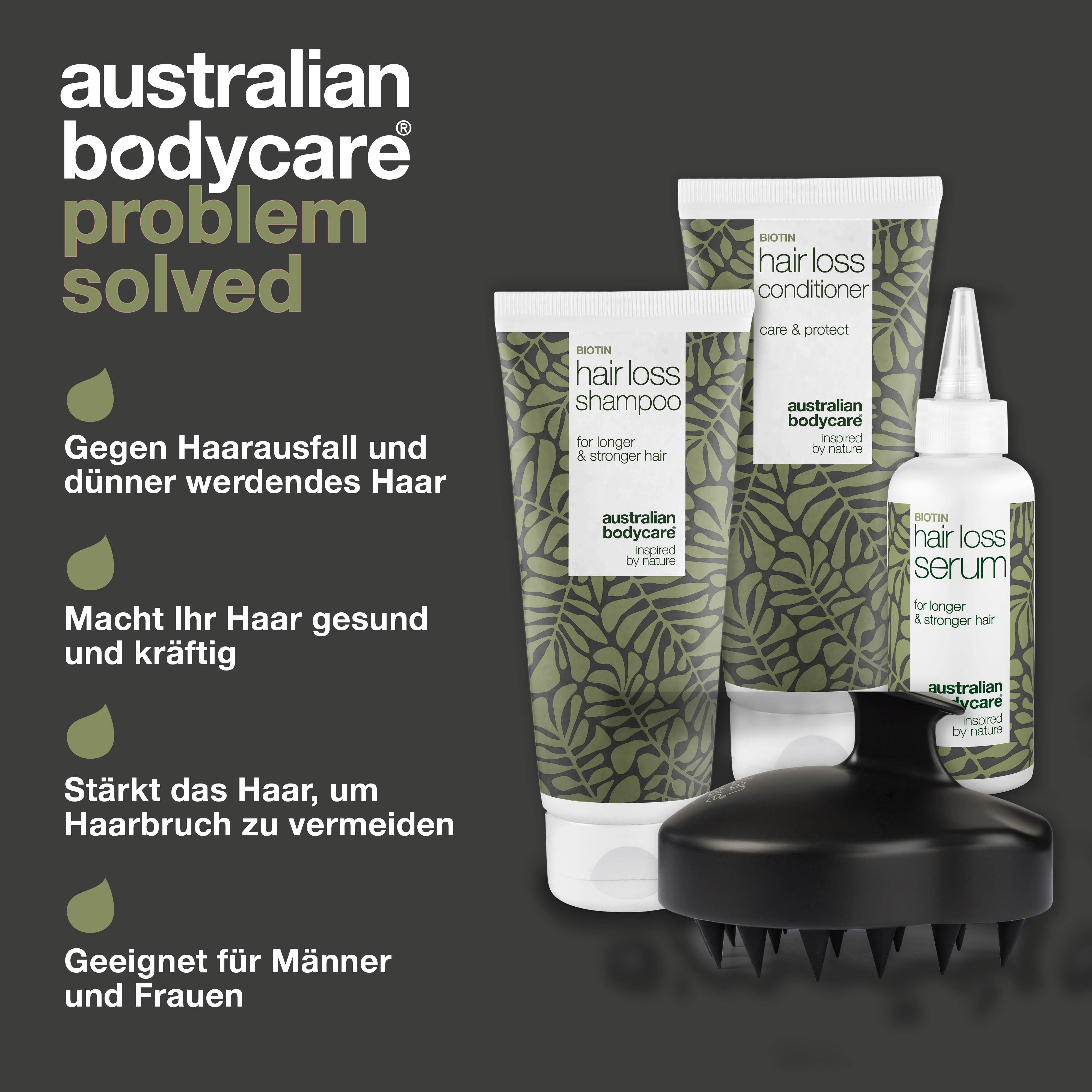 Das ultimative Paket bei Haarausfall — 4 Produkte zur Anwendung bei Haarausfall, ausdünnendem und beschädigtem Haar