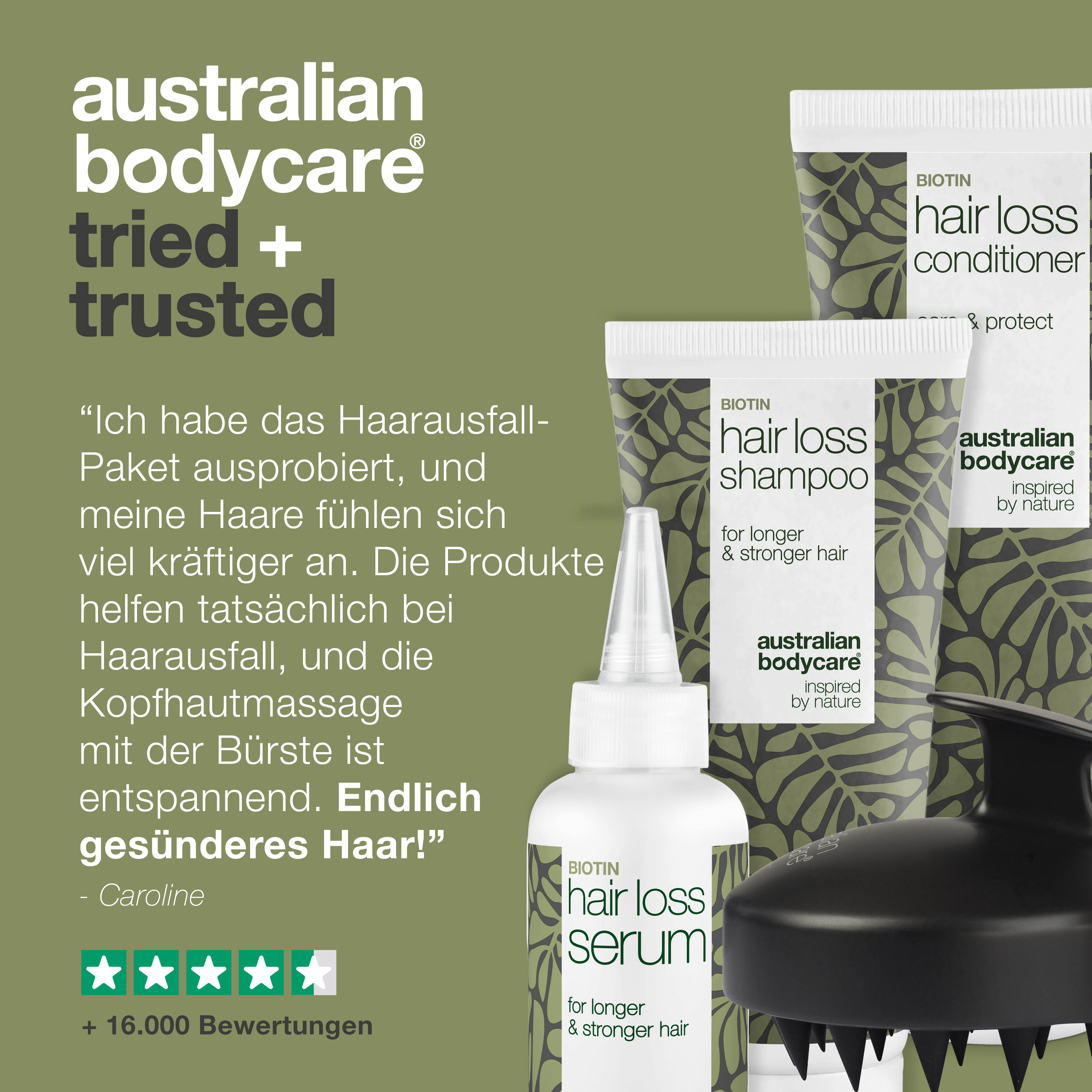 Das ultimative Paket bei Haarausfall — 4 Produkte zur Anwendung bei Haarausfall, ausdünnendem und beschädigtem Haar