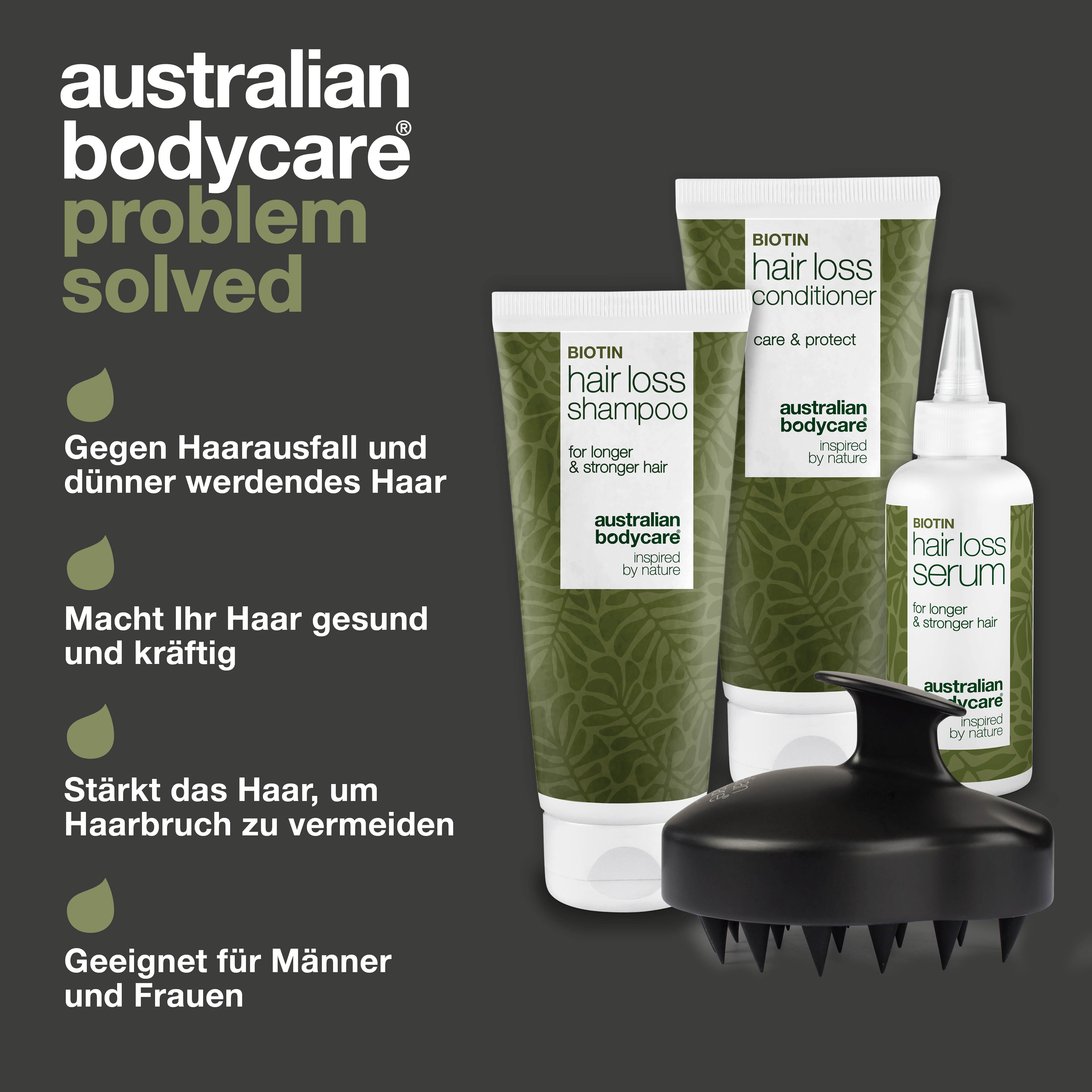 Das ultimative Paket bei Haarausfall — 4 Produkte zur Anwendung bei Haarausfall, ausdünnendem und beschädigtem Haar