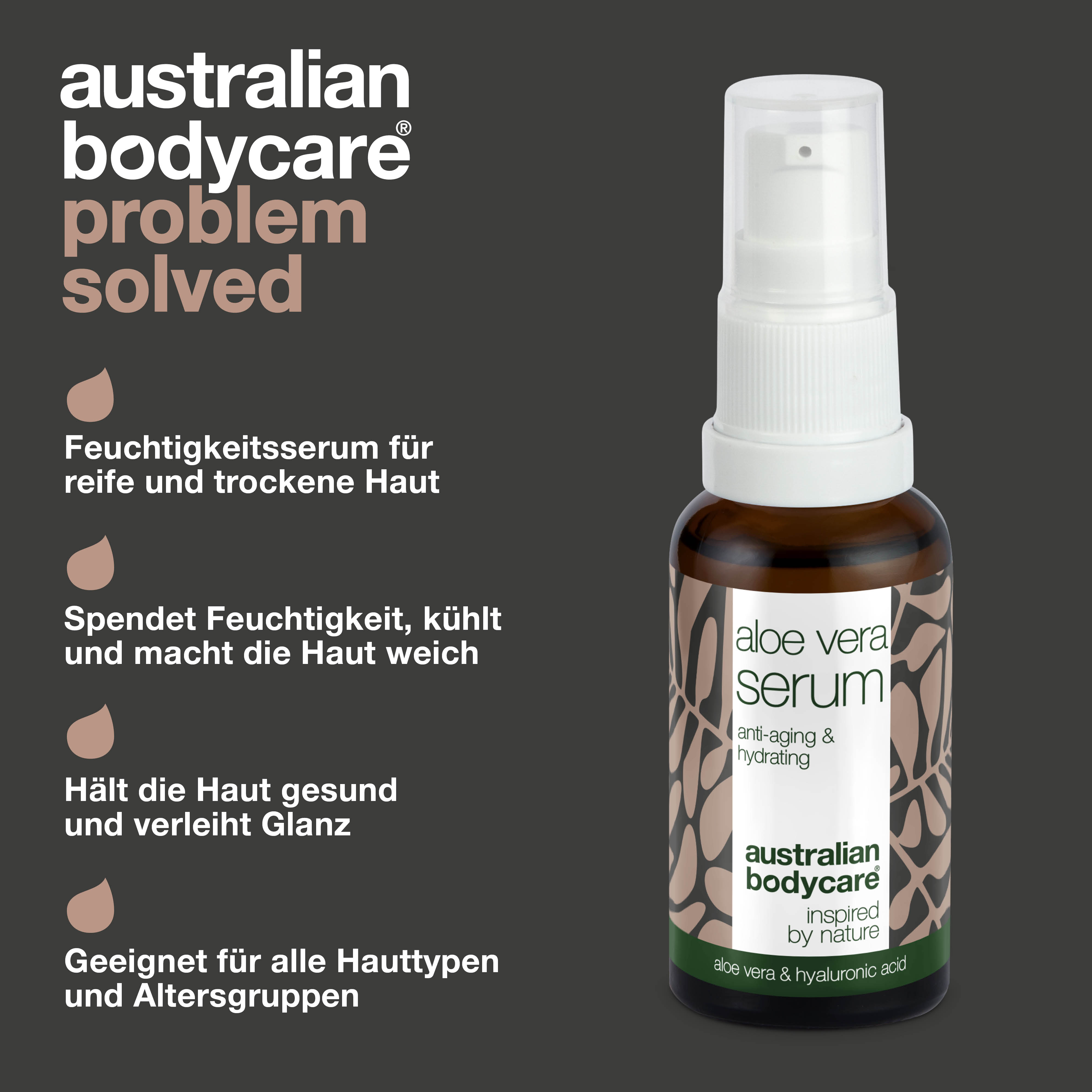Aloe Vera & Vitamin E Anti-Age Serum – Reduziert Falten & spendet Feuchtigkeit