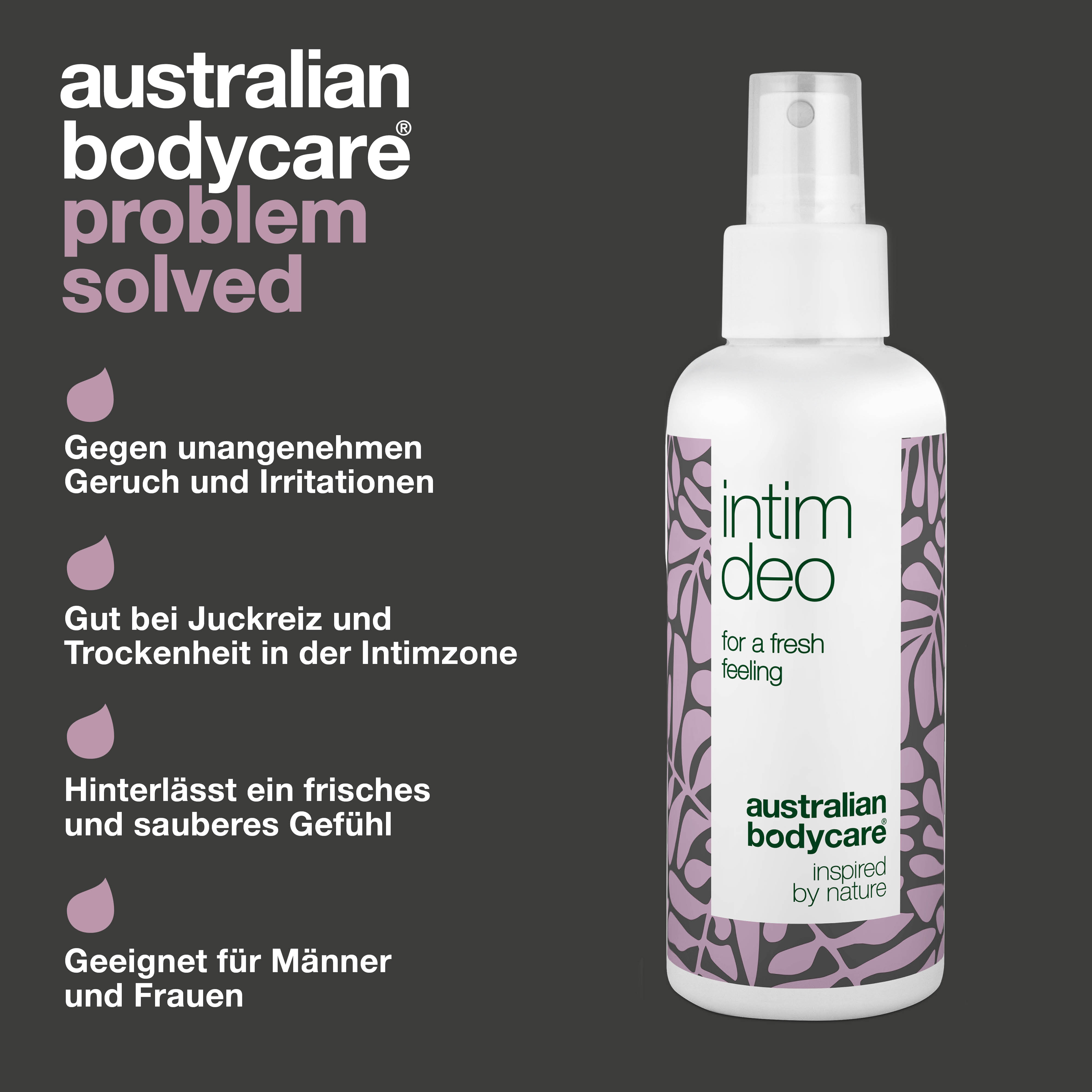 Intim Deo Spray — Intim Deodorant gegen unangenehmer Geruch und Irritation im Intimbereich