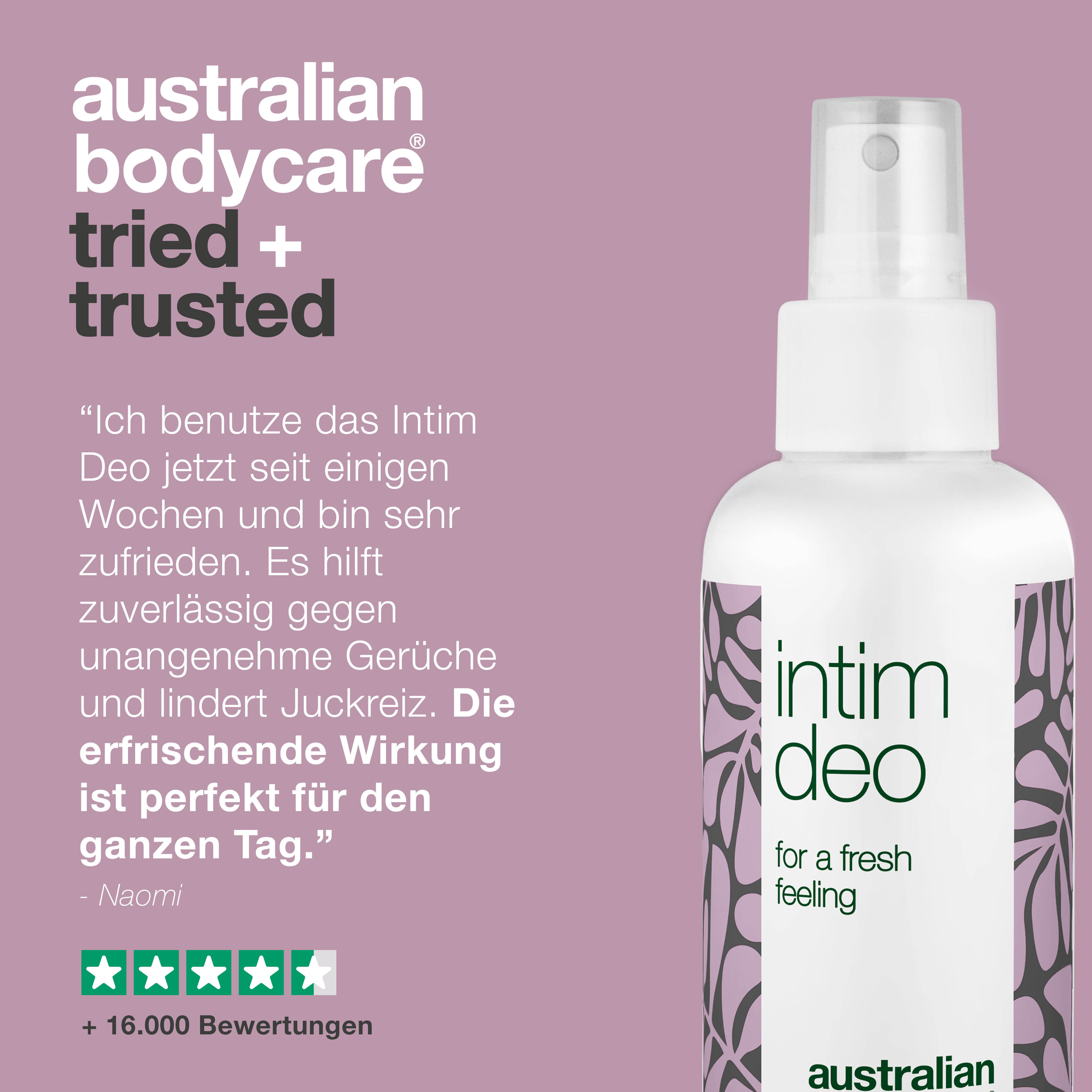 Intim Deo Spray — Intim Deodorant gegen unangenehmer Geruch und Irritation im Intimbereich