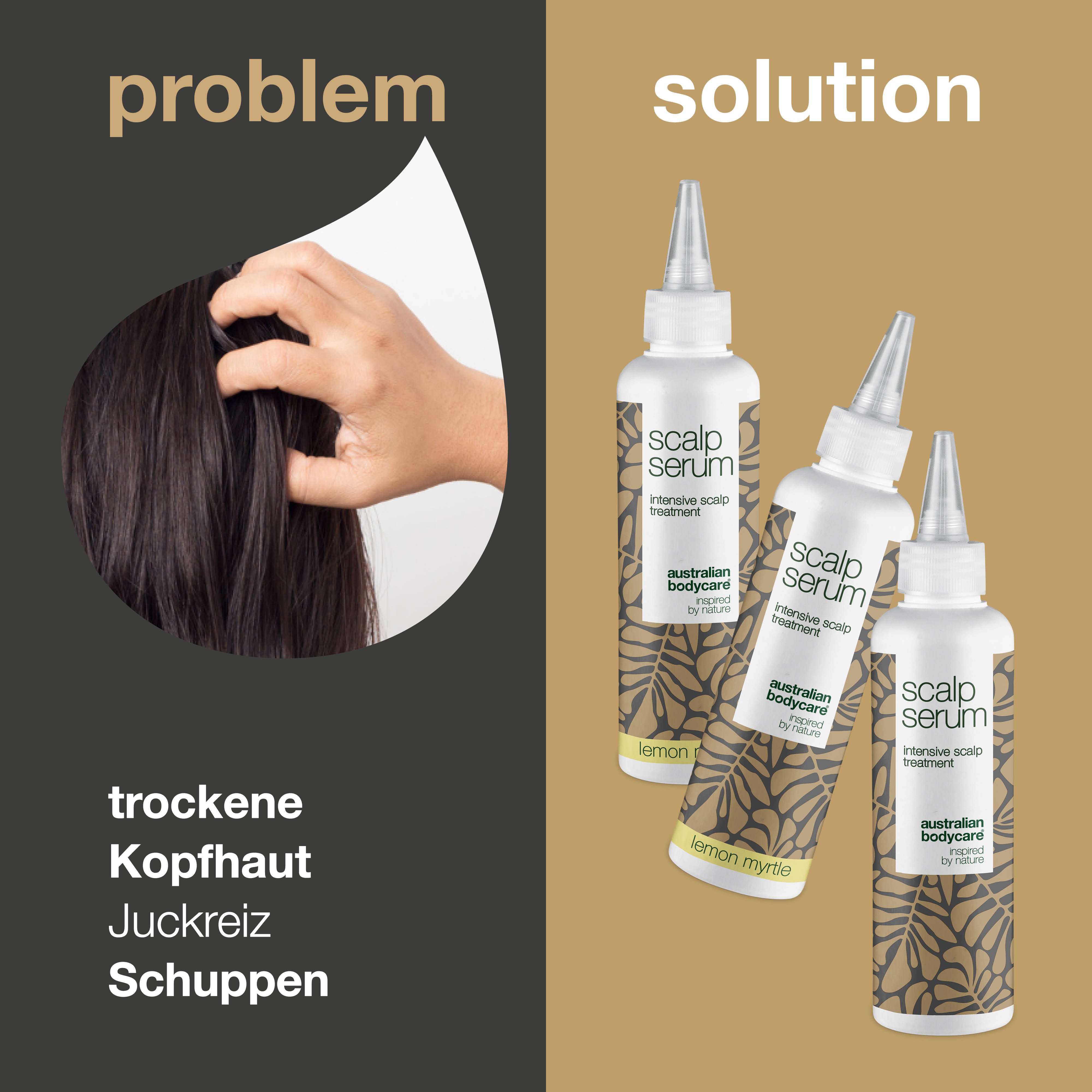 3 für 2 Kopfhaut Serum 150 ml - Paketangebot — Set mit 3 Kopfhaut Seren (150 ml): Teebaumöl & Zitronenmyrte