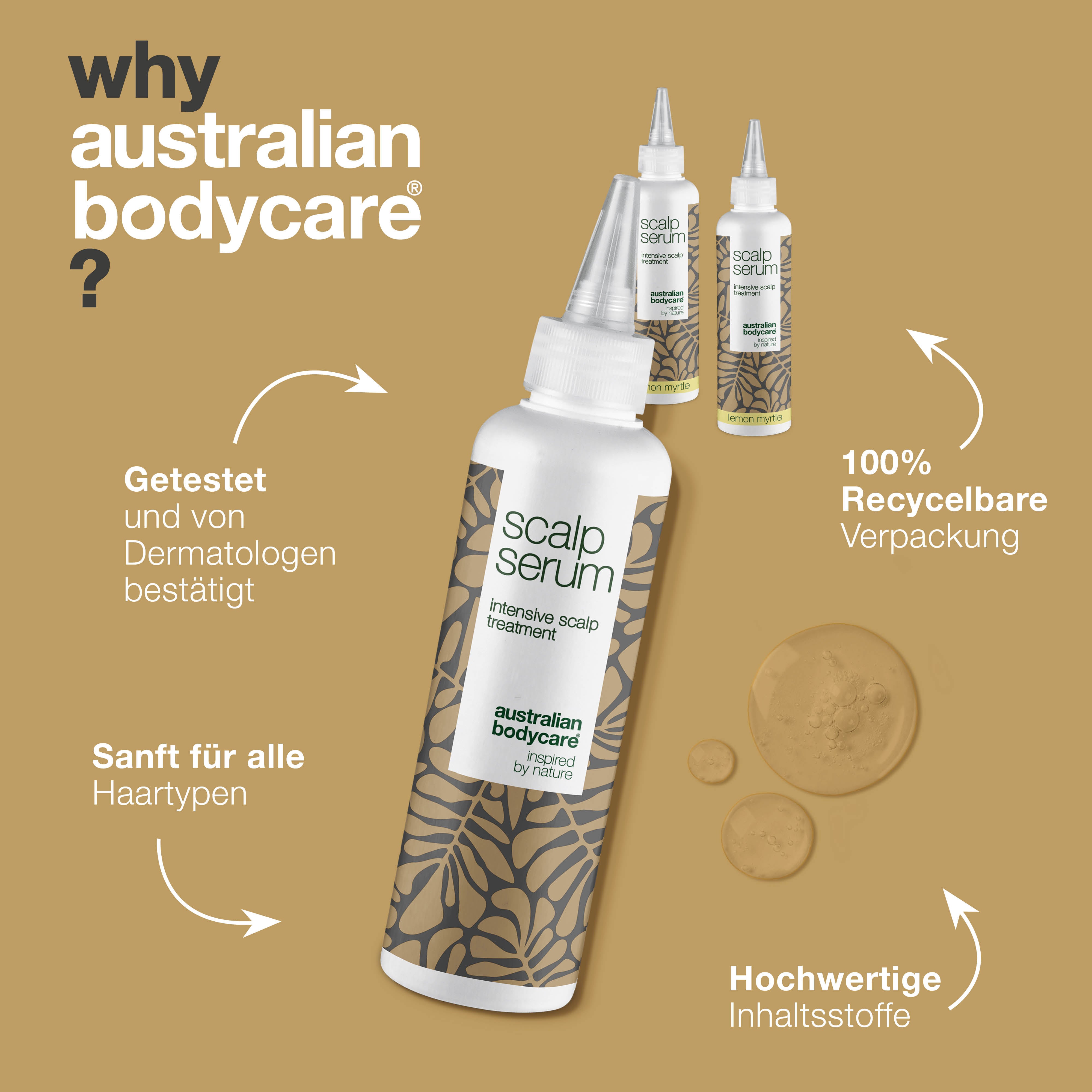 3 für 2 Kopfhaut Serum 150 ml - Paketangebot — Set mit 3 Kopfhaut Seren (150 ml): Teebaumöl & Zitronenmyrte