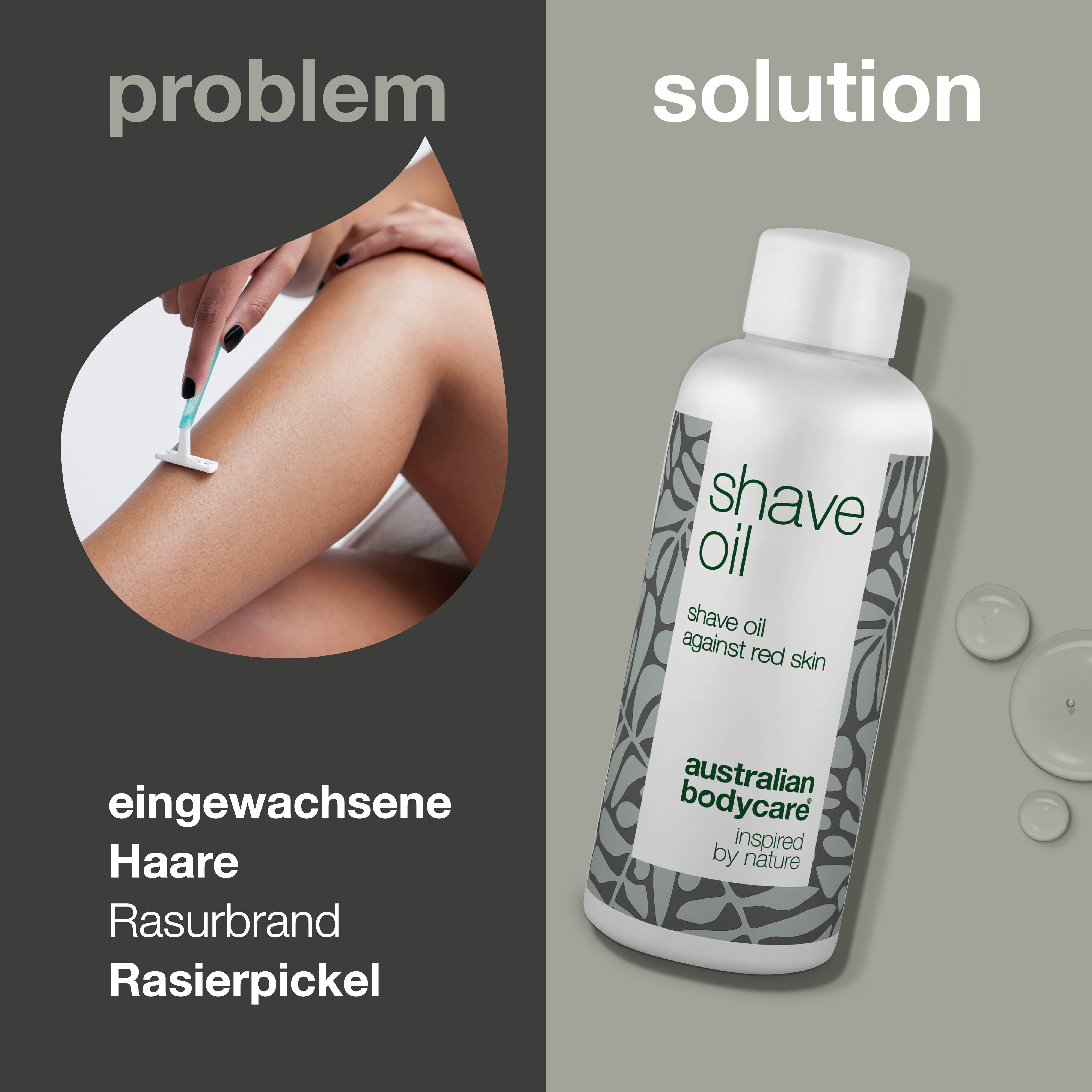 Rasieröl für den ganzen Körper — gegen Irritation, Rötung und Rasierpickel