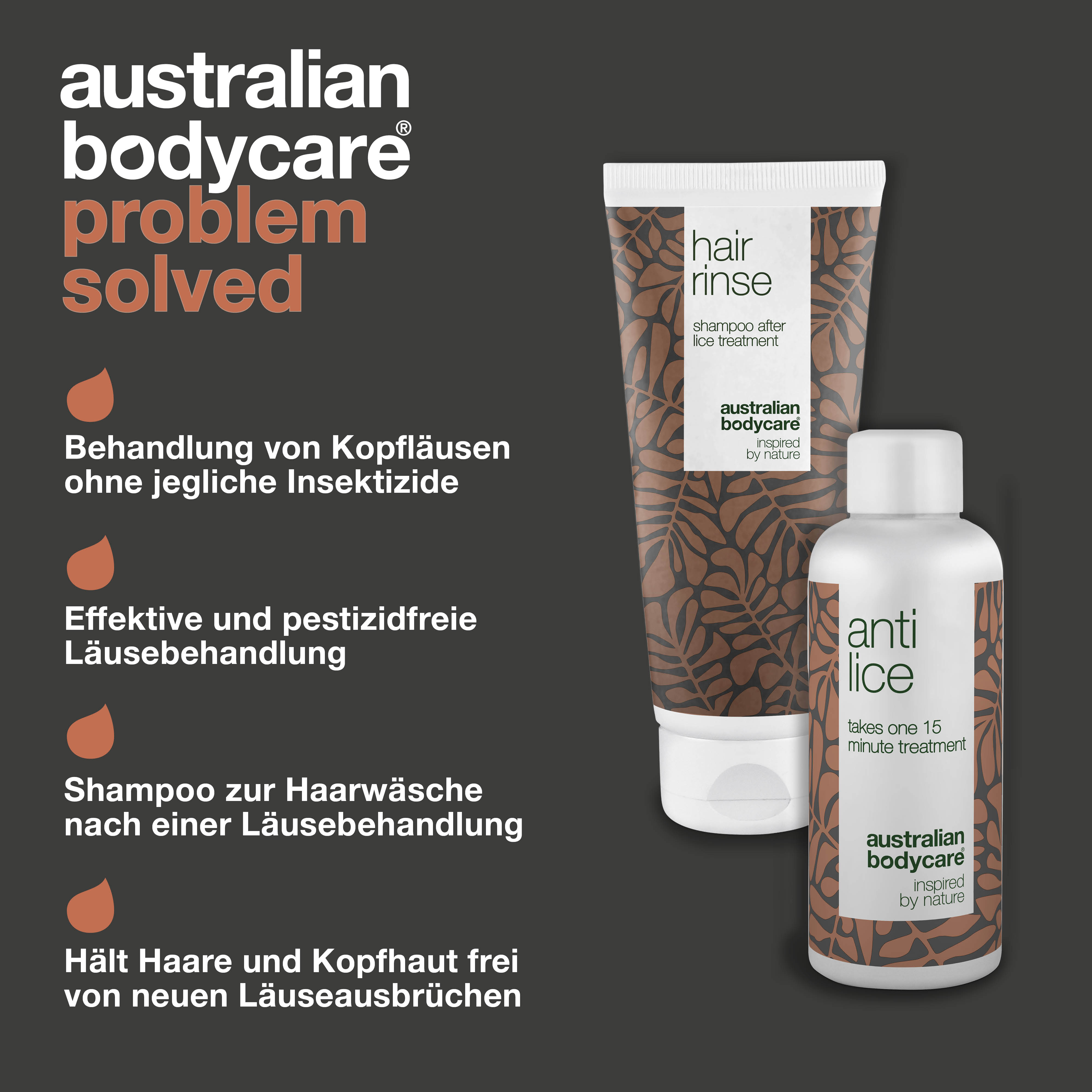 2 Läuseprodukte, um Kopfläuse zu behandeln — Läusekur und vorbeugendes Läuseshampoo bei Problemen mit Läusen