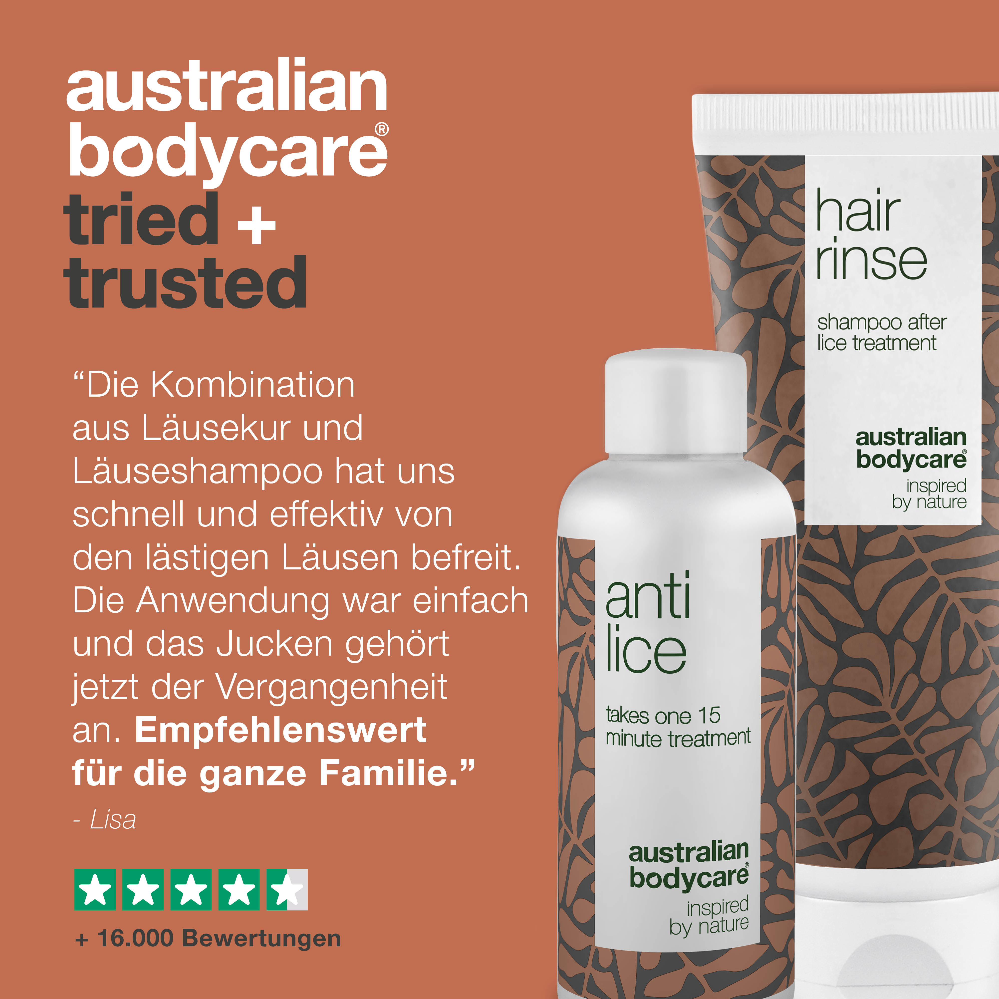 2 Läuseprodukte, um Kopfläuse zu behandeln — Läusekur und vorbeugendes Läuseshampoo bei Problemen mit Läusen