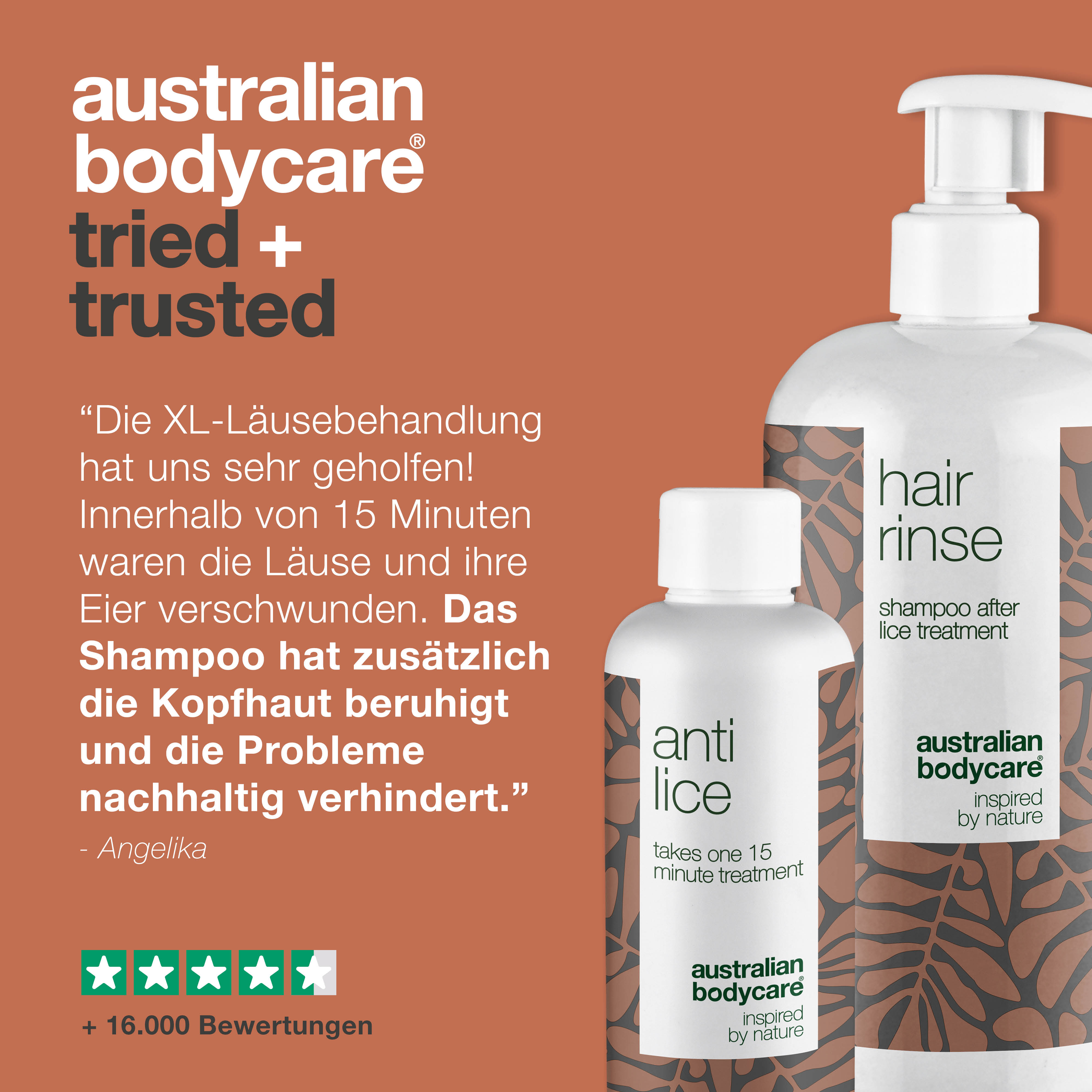 XL Läuseprodukte zur Läusebehandlung  — XL Läusekur + XL Läuseshampoo bekämpft und entfernt Läuse und beugt Problemen mit Läusen vor