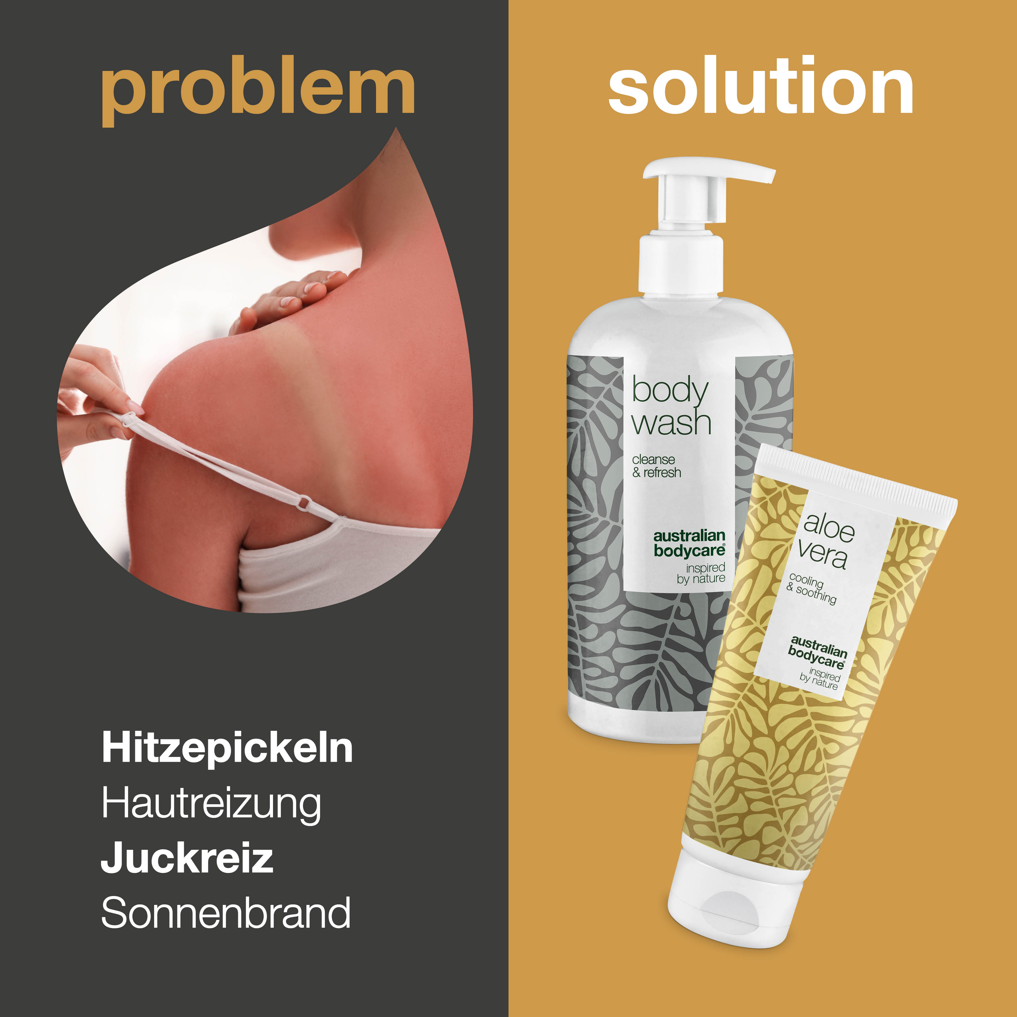 2er-Paket zur Pflege bei Hitzepickeln — Produkte zur Pflege bei Hitzepickeln, brennender, und gereizter Haut