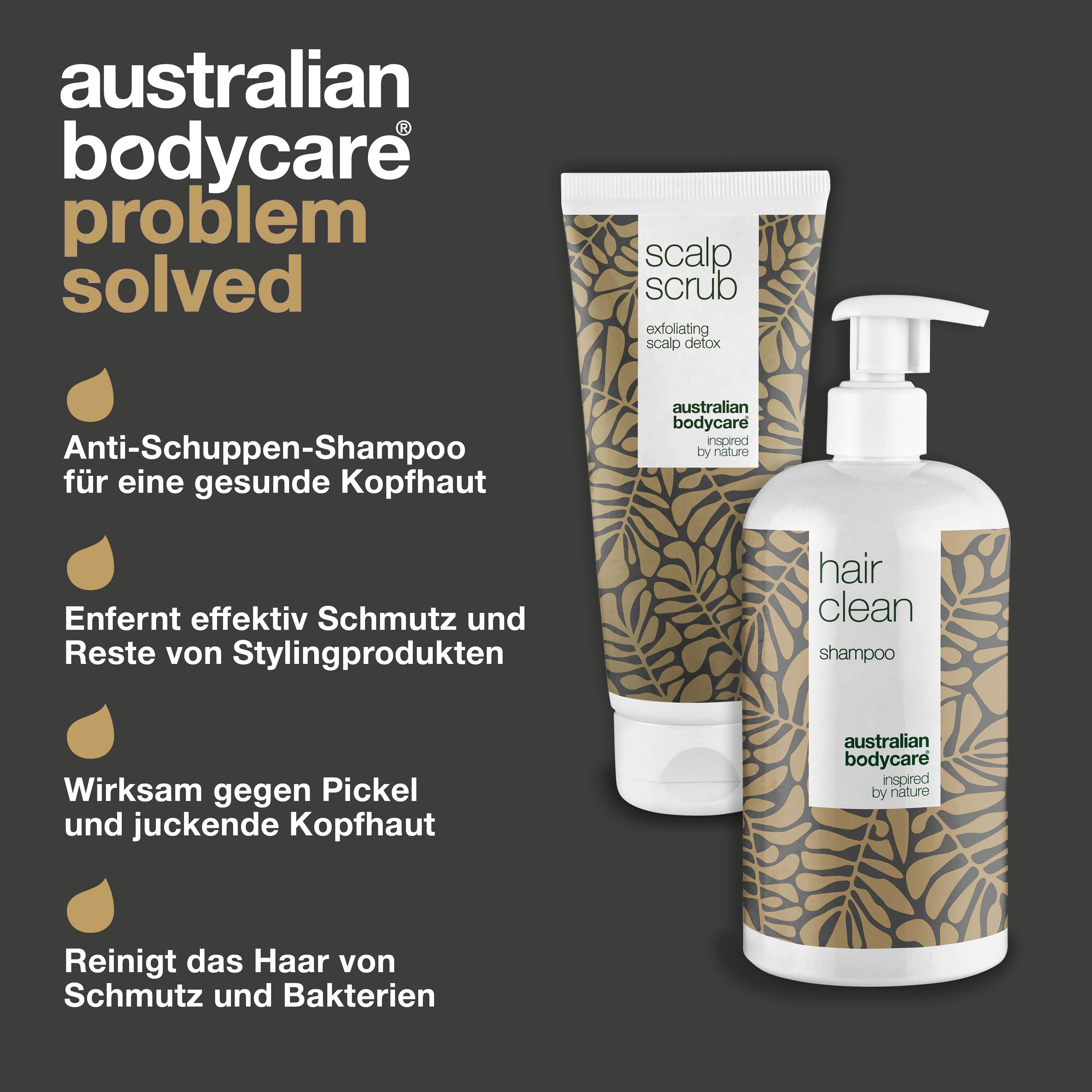 2 Produkte gegen fettige Haare — Teebaumöl Shampoo und Peeling für fettige Haare und Kopfhaut