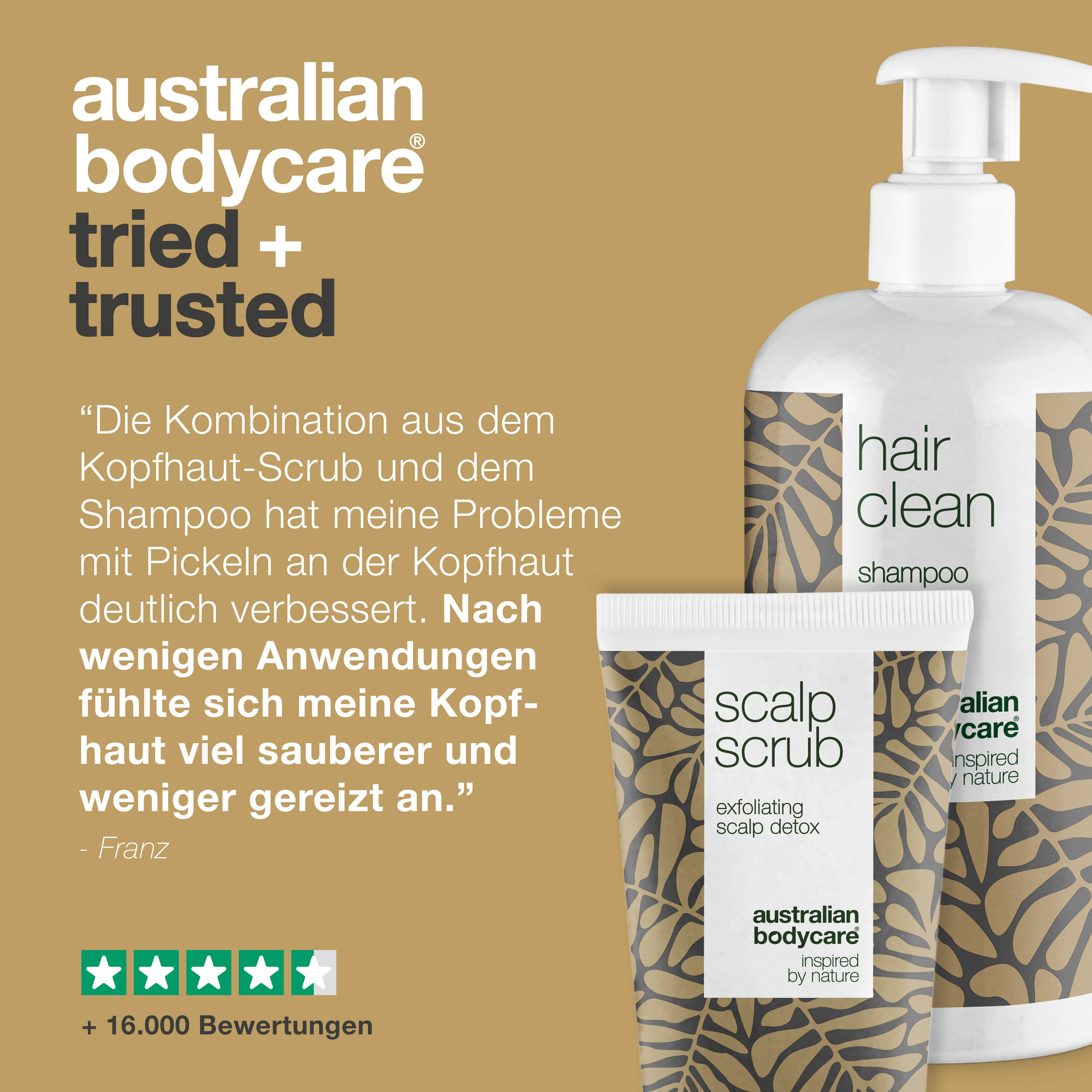 2 Produkte gegen fettige Haare — Teebaumöl Shampoo und Peeling für fettige Haare und Kopfhaut