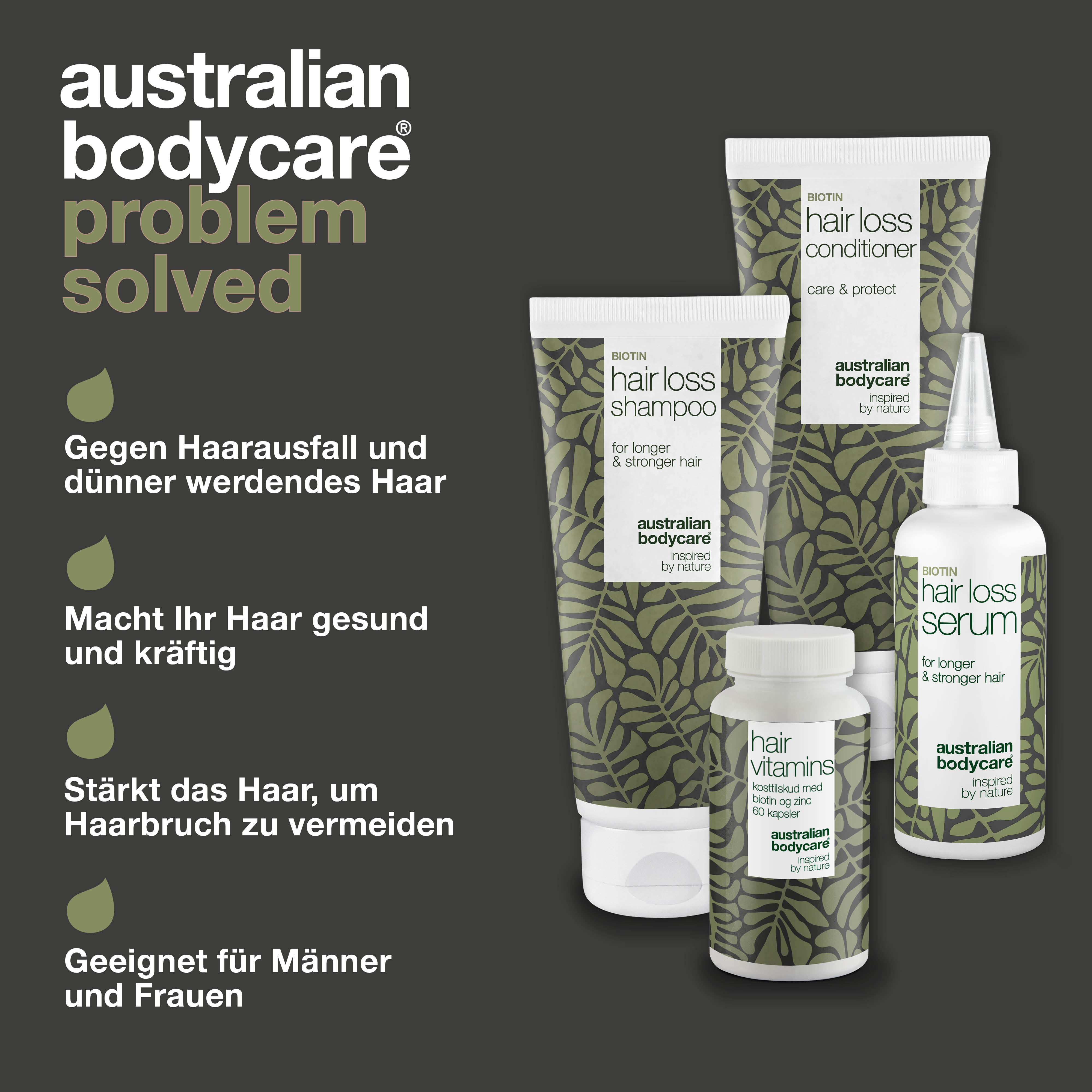 4 Produkte bei dünnem Haar und Haarausfall — Haarausfallprodukte mit Biotin, Teebaumöl und Capilia Longa