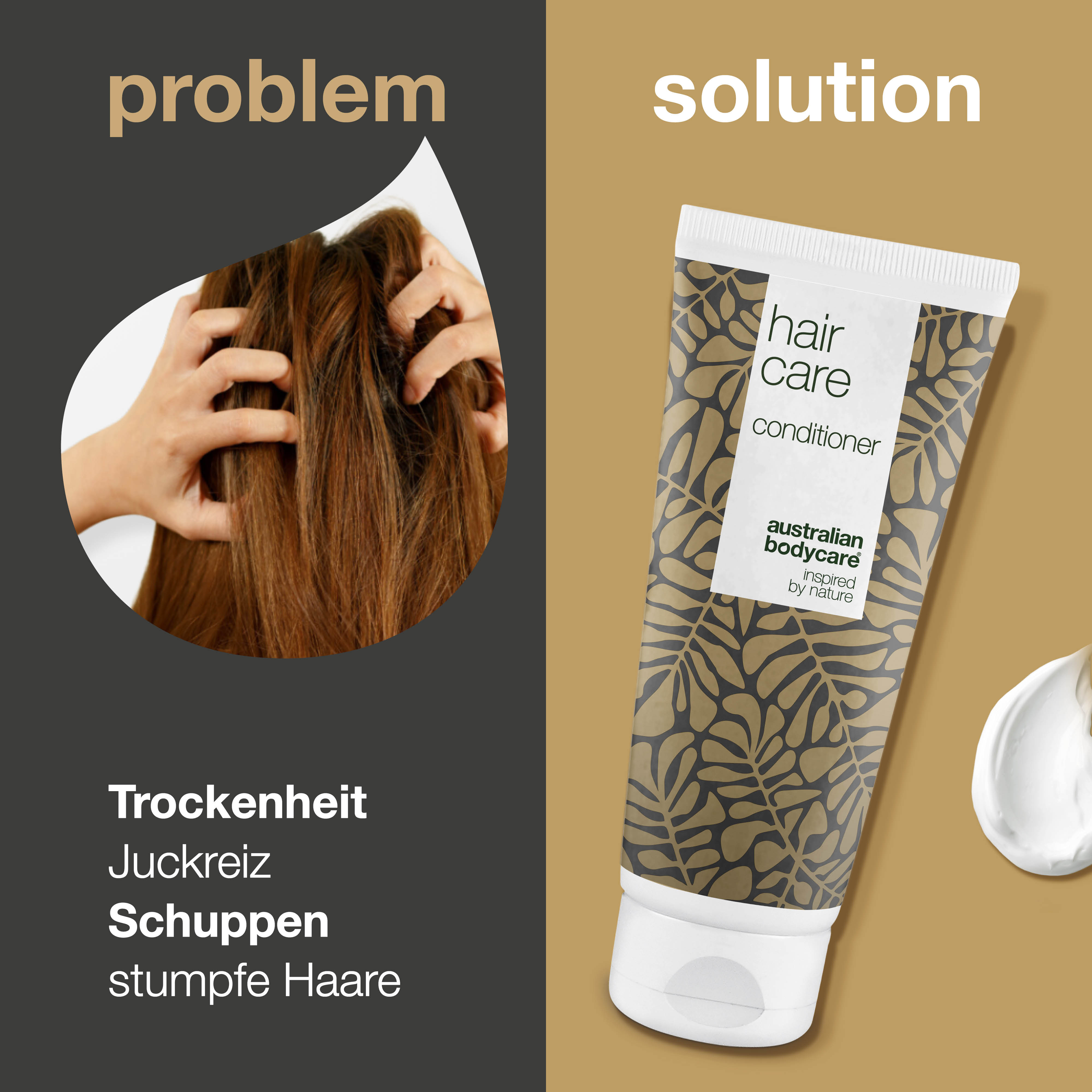 Teebaumöl Haarspülung — Conditioner gegen Schuppen, trockenes Haar & Kopfhaut