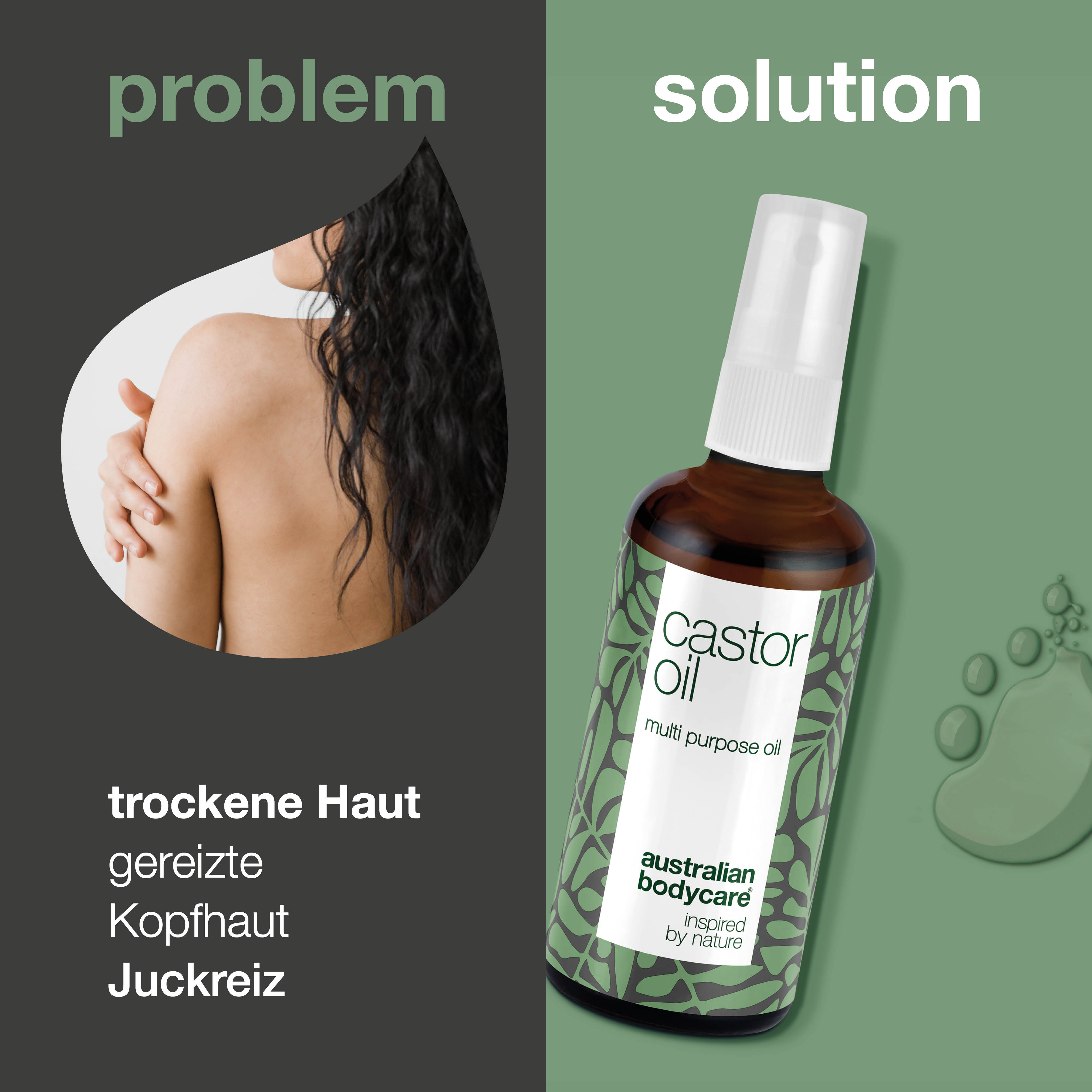Rizinusöl - Ein vielseitiges Öl für Haut und Haare — Castor Oil für trockene Haut, Haare, Augenbrauen und Wimpern