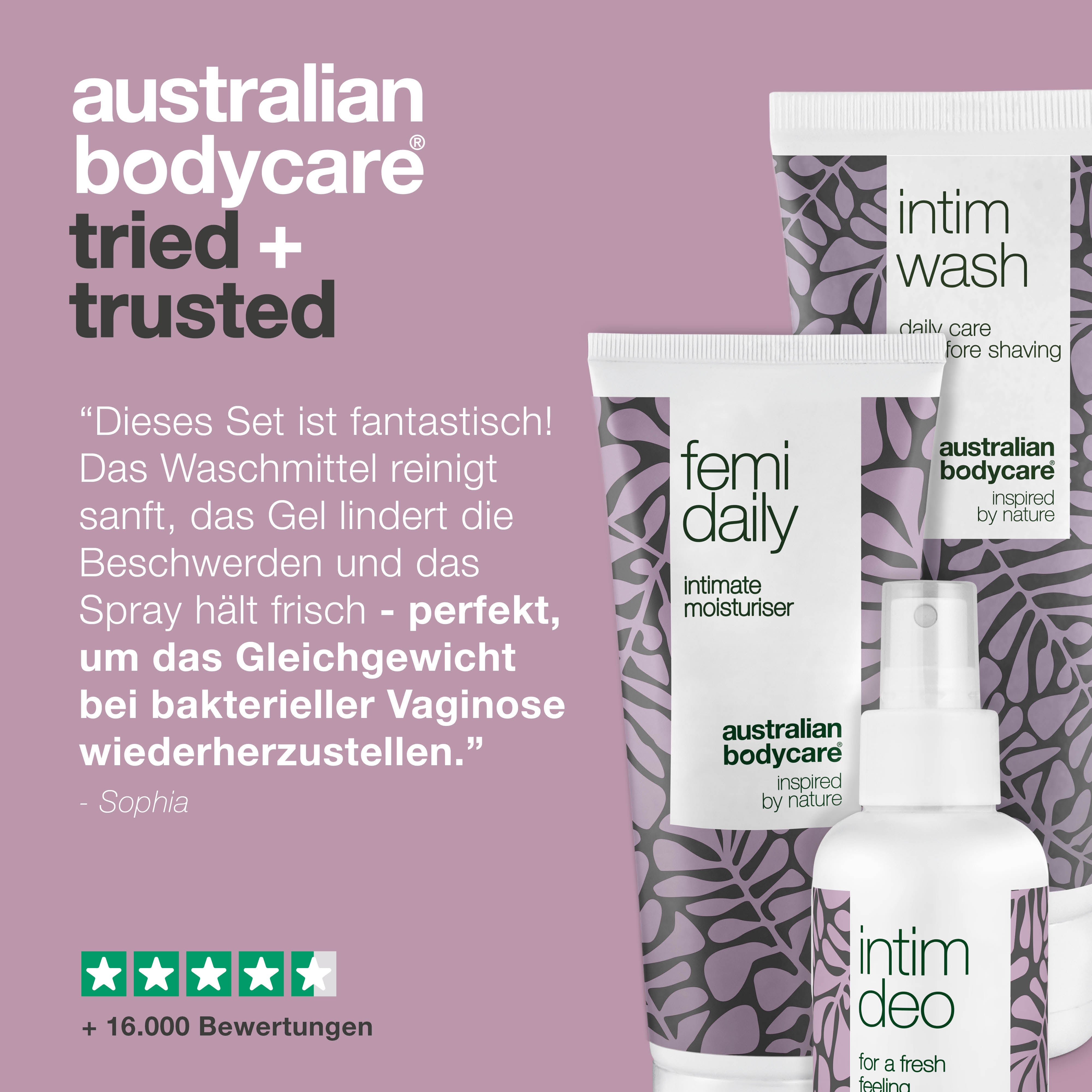 Set für bakterielle Vaginose — Intimprodukte gegen unerwünschten Geruch, Juckreiz und Hautreizungen