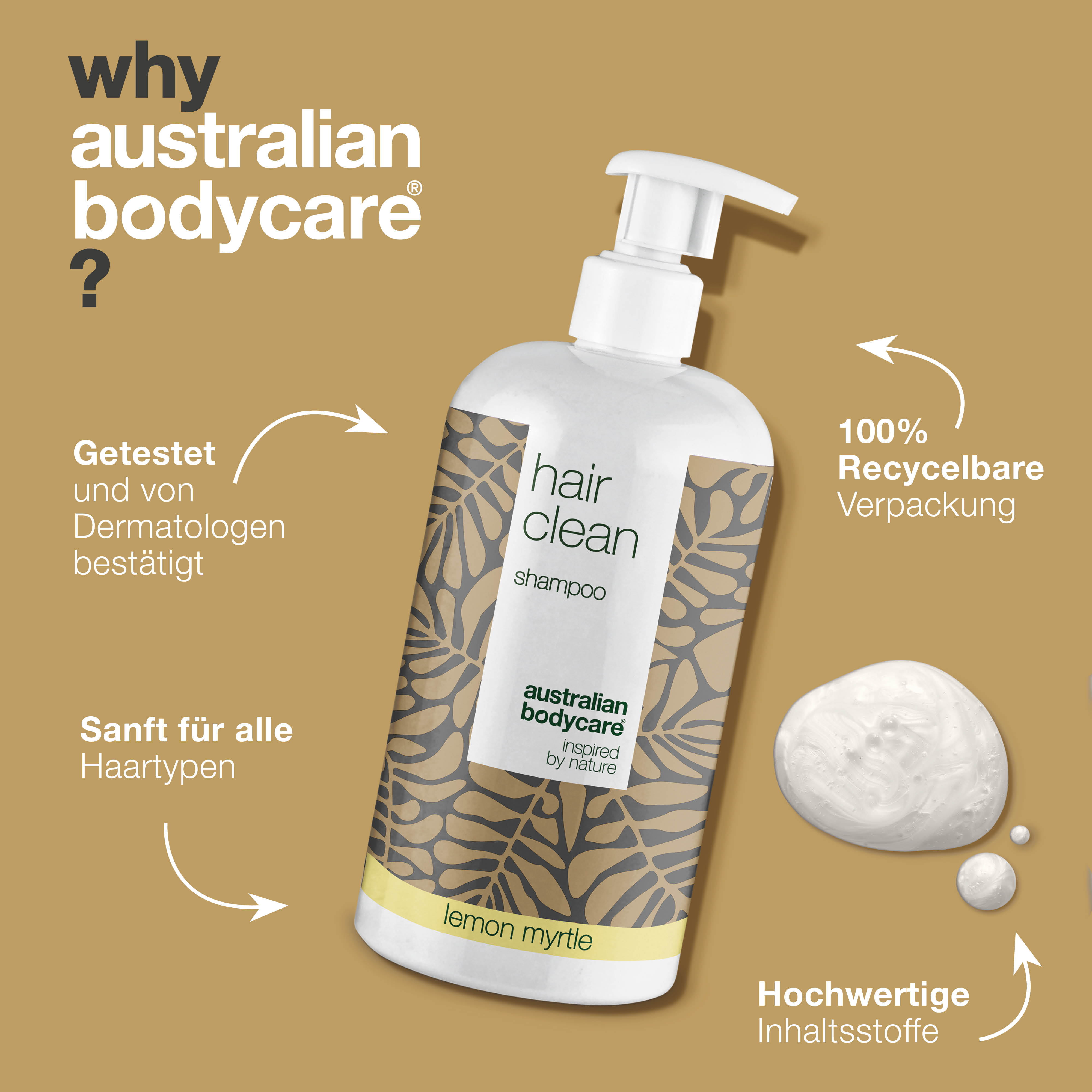 4 für 3 Shampoos mit Teebaumöl 500ml Zitronenmyrte - Vorteilspack — Vorteilspack mit 4 Shampoos (500 ml): Teebaumöl Zitronenmyrte