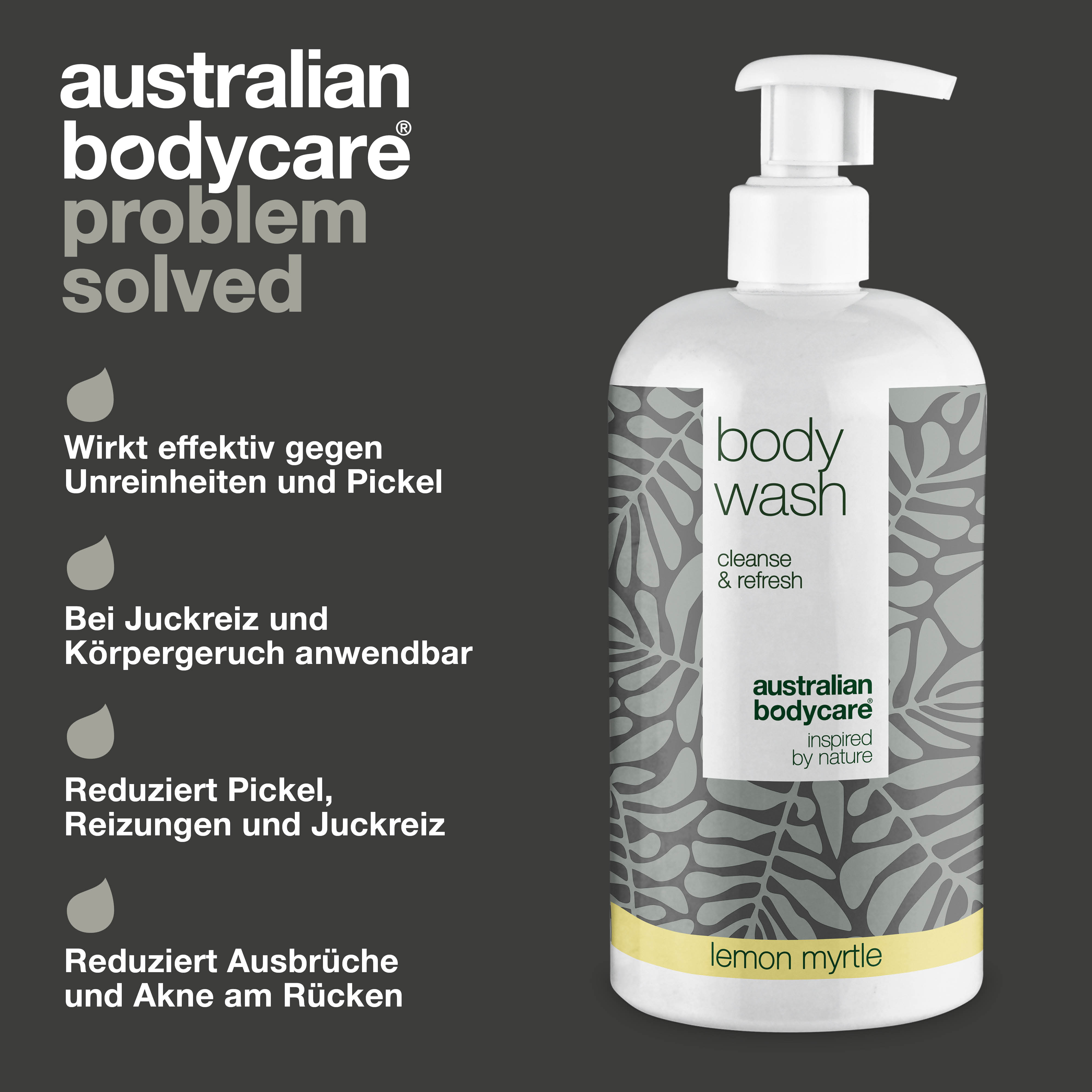 4 für 3 Teebaumöl Duschgel 500 ml Zitronenmyrte - Vorteilspack — Vorteilspack mit 4 Body Wash (500 ml): Teebaumöl Zitronenmyrte