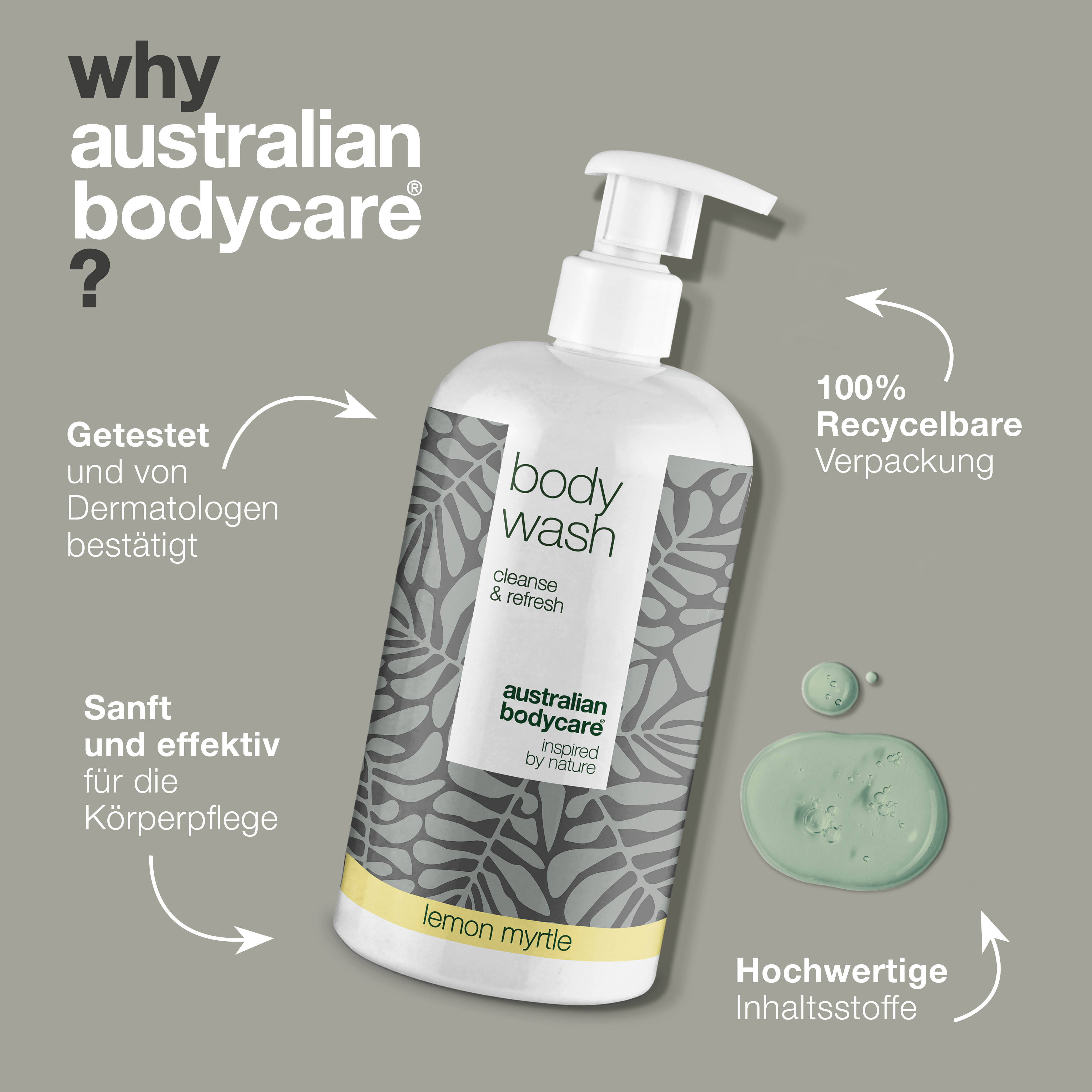 4 für 3 Teebaumöl Duschgel 500 ml Zitronenmyrte - Vorteilspack — Vorteilspack mit 4 Body Wash (500 ml): Teebaumöl Zitronenmyrte