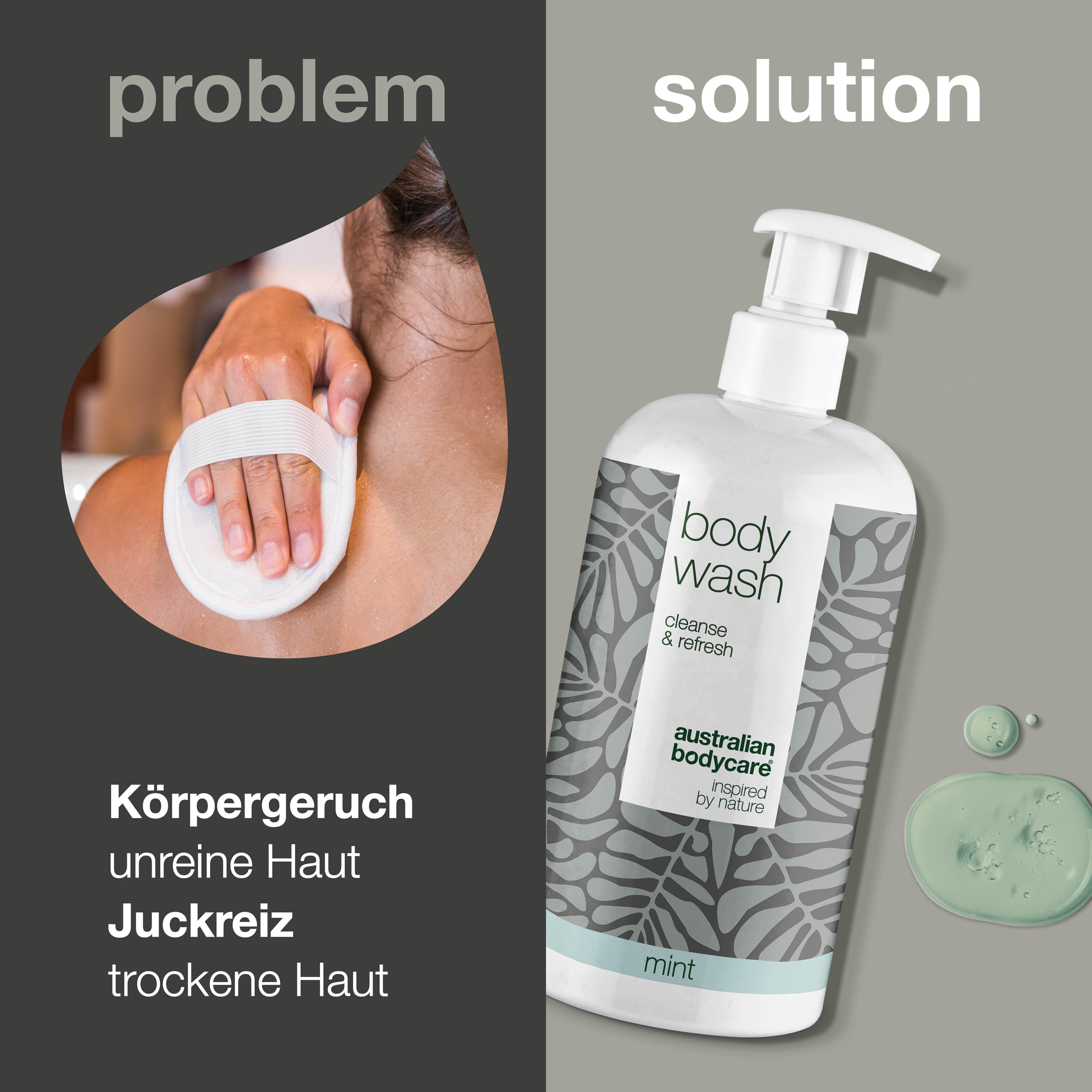 4 für 3 Teebaumöl Duschgel 500 ml Minze - Vorteilspack — Vorteilspack mit 4 Body Wash (500 ml): Teebaumöl Minze