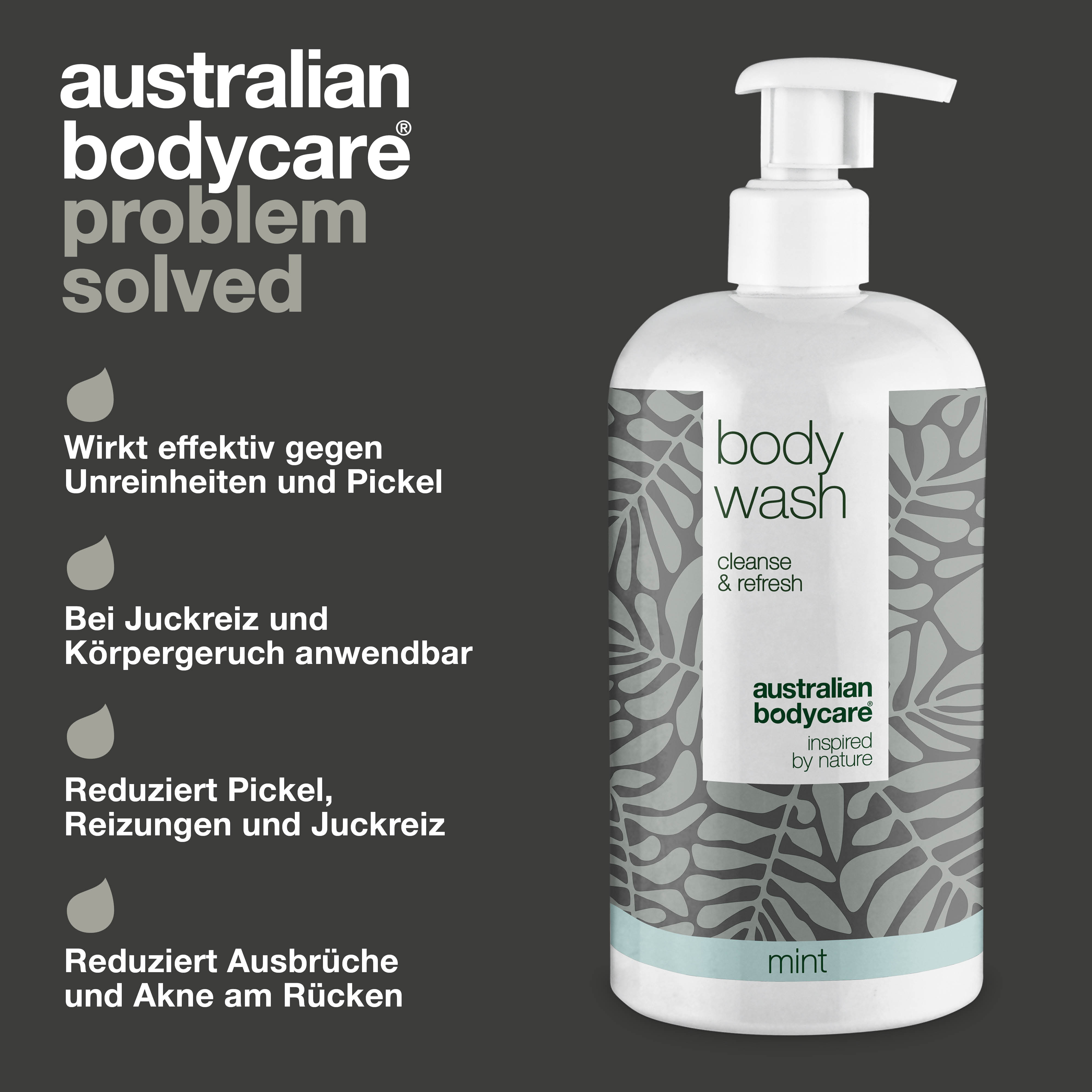 4 für 3 Teebaumöl Duschgel 500 ml Minze - Vorteilspack — Vorteilspack mit 4 Body Wash (500 ml): Teebaumöl Minze
