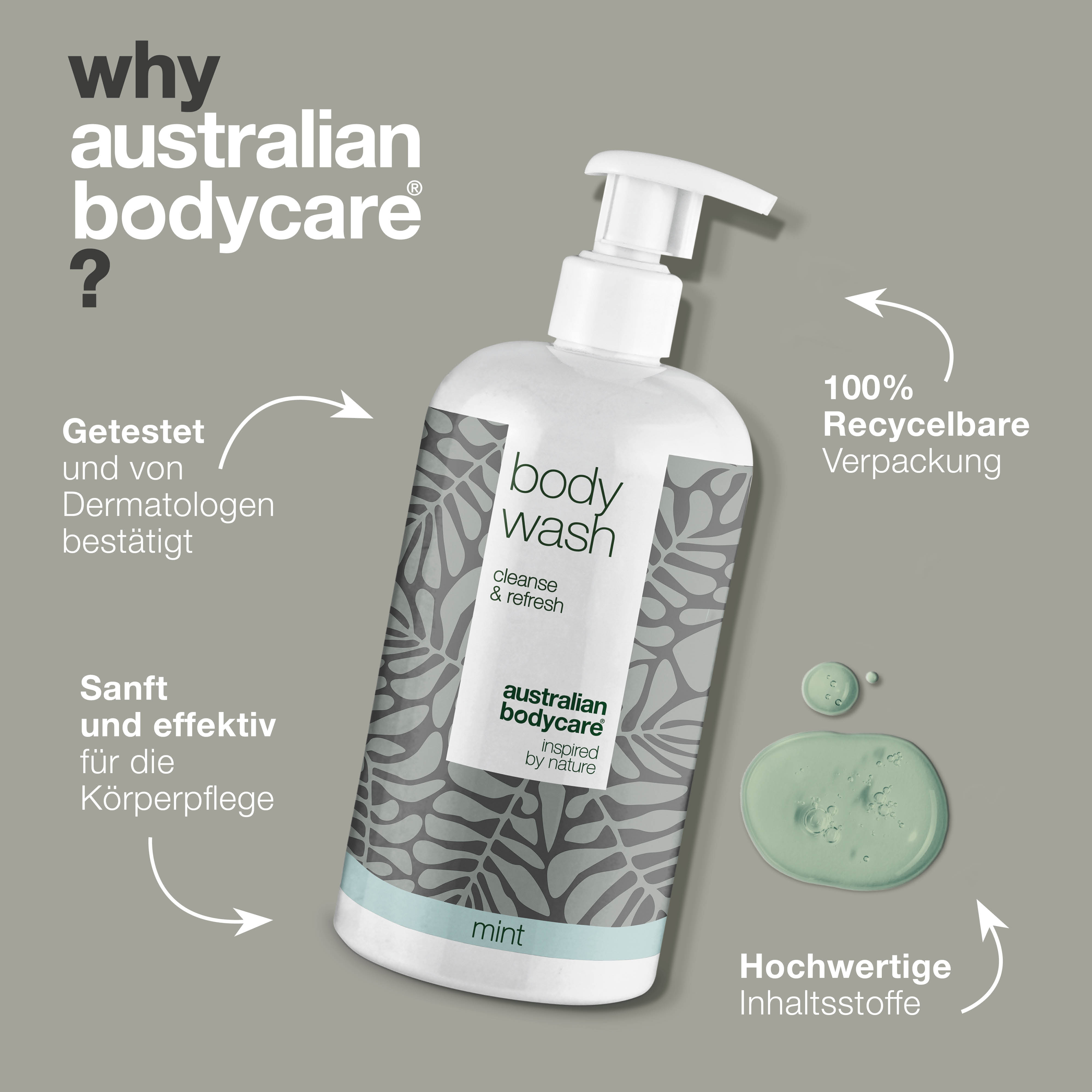 4 für 3 Teebaumöl Duschgel 500 ml Minze - Vorteilspack — Vorteilspack mit 4 Body Wash (500 ml): Teebaumöl Minze