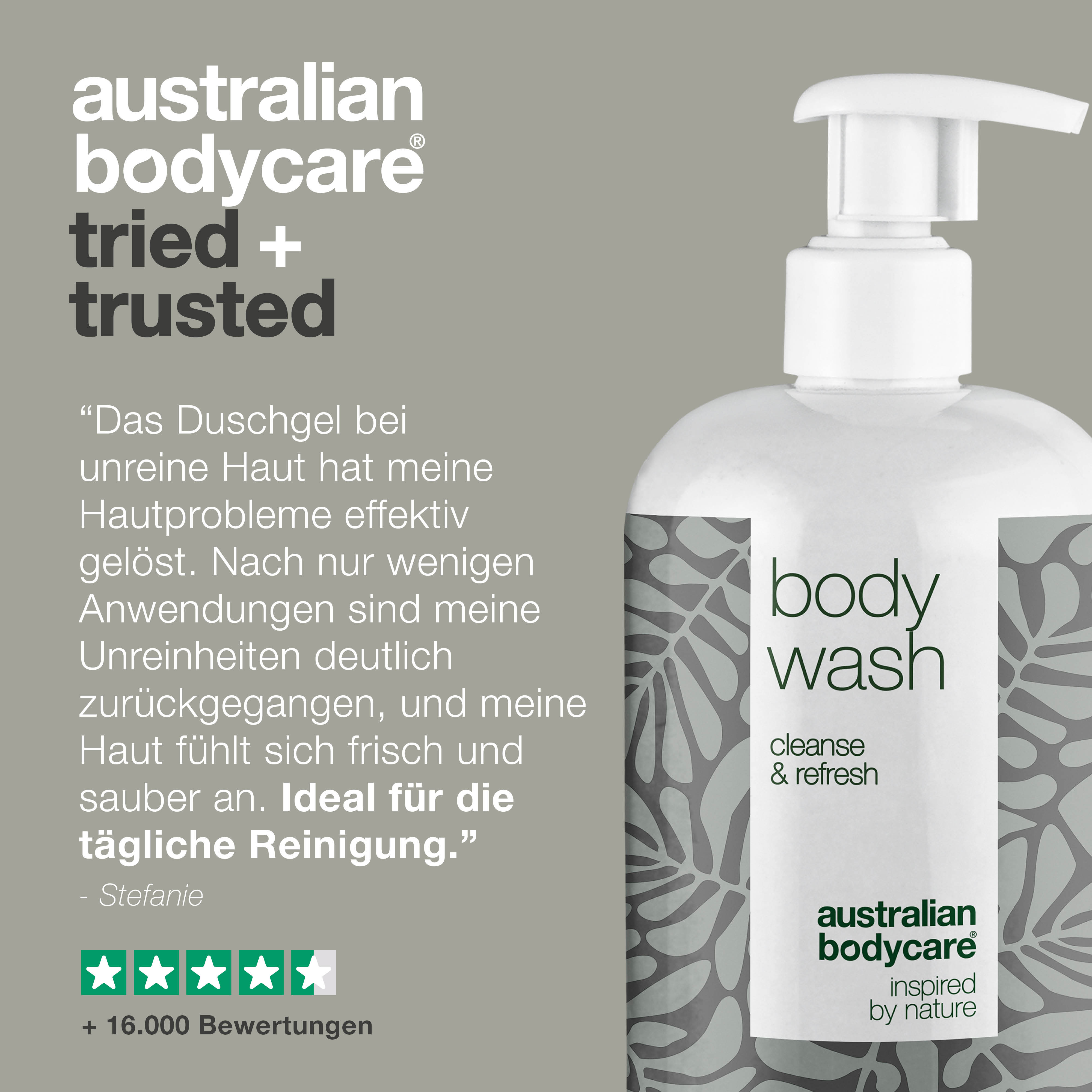 4 für 3 Teebaumöl Duschgel 500 ml Minze - Vorteilspack — Vorteilspack mit 4 Body Wash (500 ml): Teebaumöl Minze
