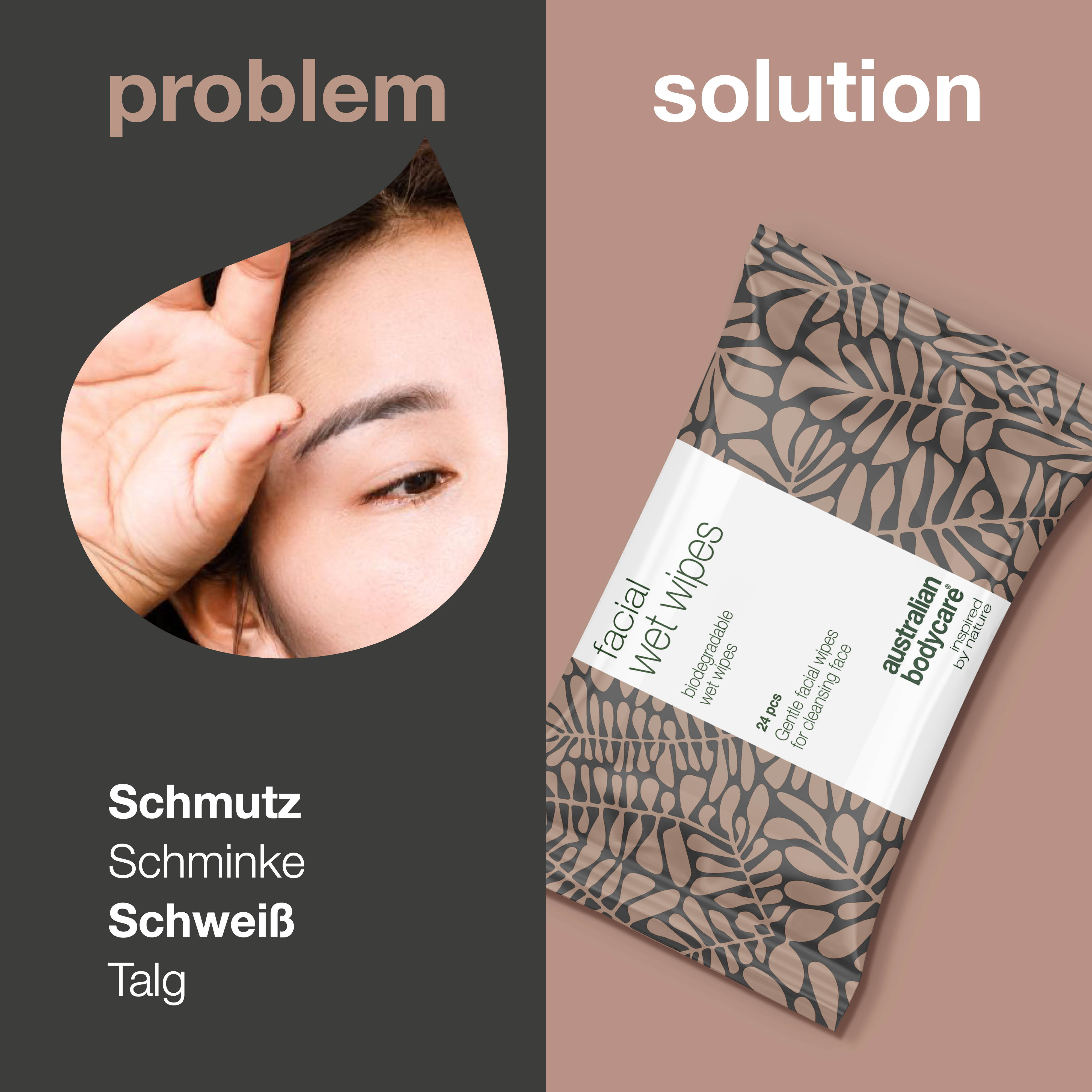 Abschminktücher 24 Stk. — Kosmetiktücher gegen Akne sowie empfindliche und fettige Haut oder zur Make-up Entfernung