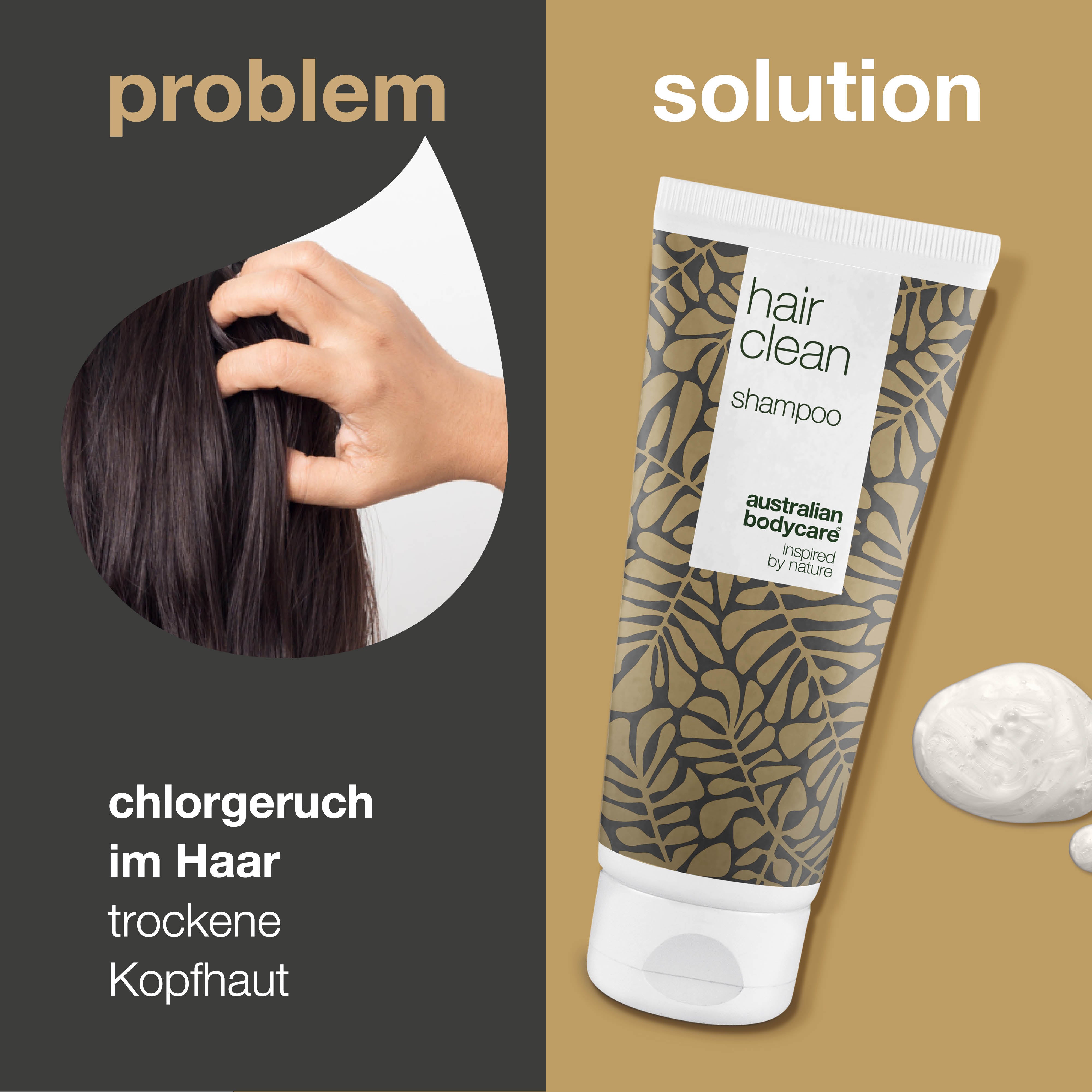 Haare kaputt durch Chlorwasser — Teebaumöl Shampoo zur Beseitigung von Chlorgeruch