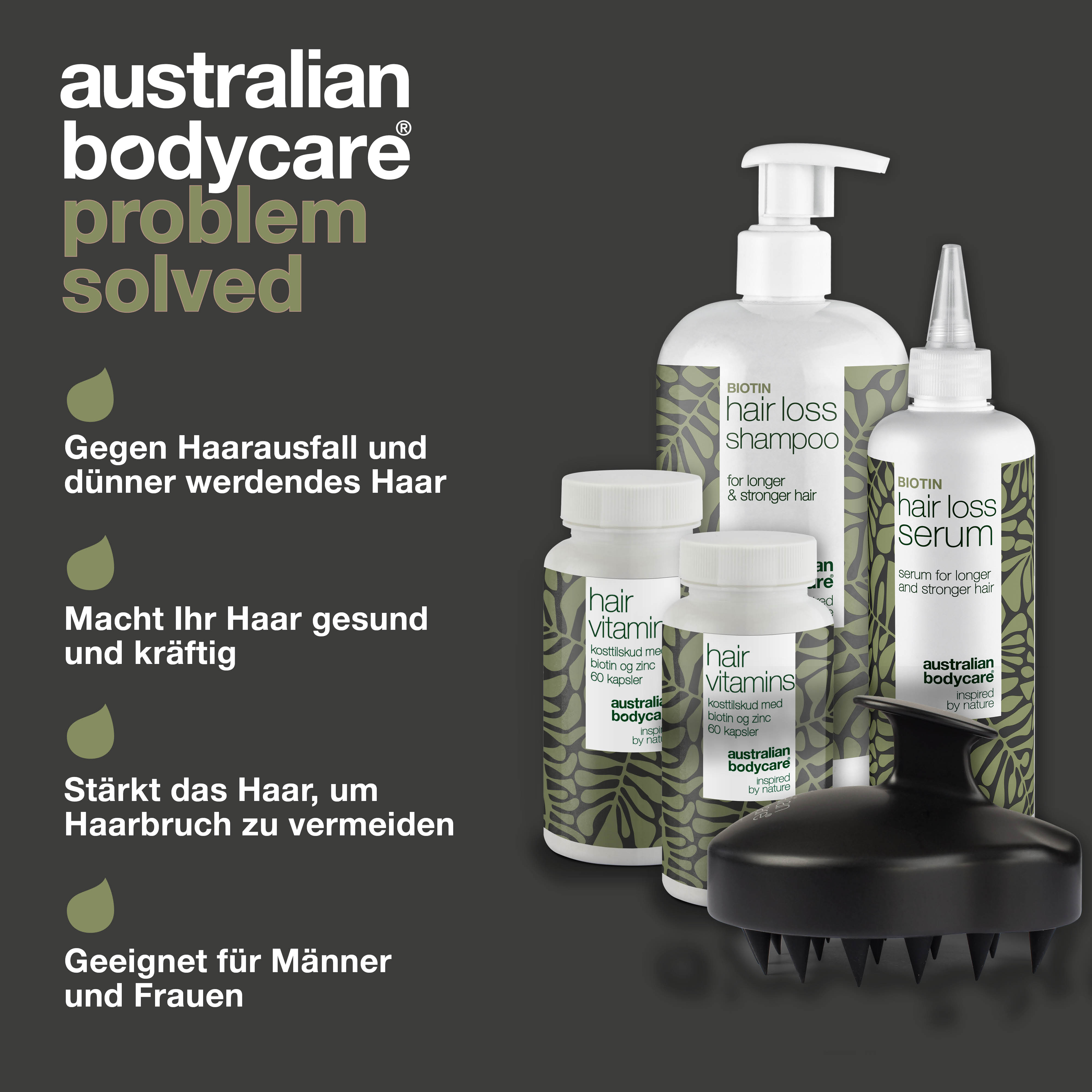 Komplettpaket gegen Haarausfall & feines Haar mit XL Produkten — 5 Produkte für die tägliche Pflege bei Haarausfall, feinem und dünnem Haar