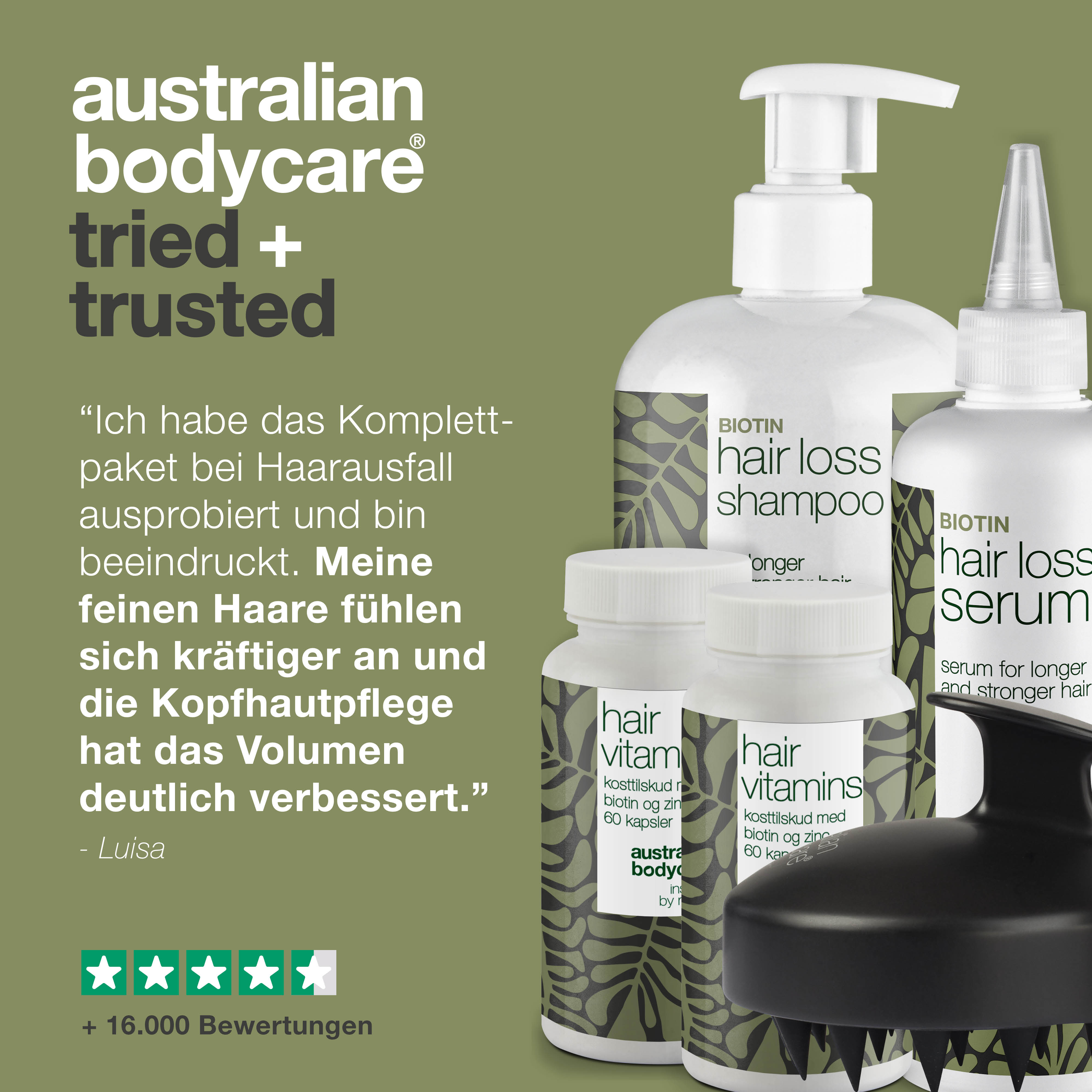 Komplettpaket gegen Haarausfall & feines Haar mit XL Produkten — 5 Produkte für die tägliche Pflege bei Haarausfall, feinem und dünnem Haar