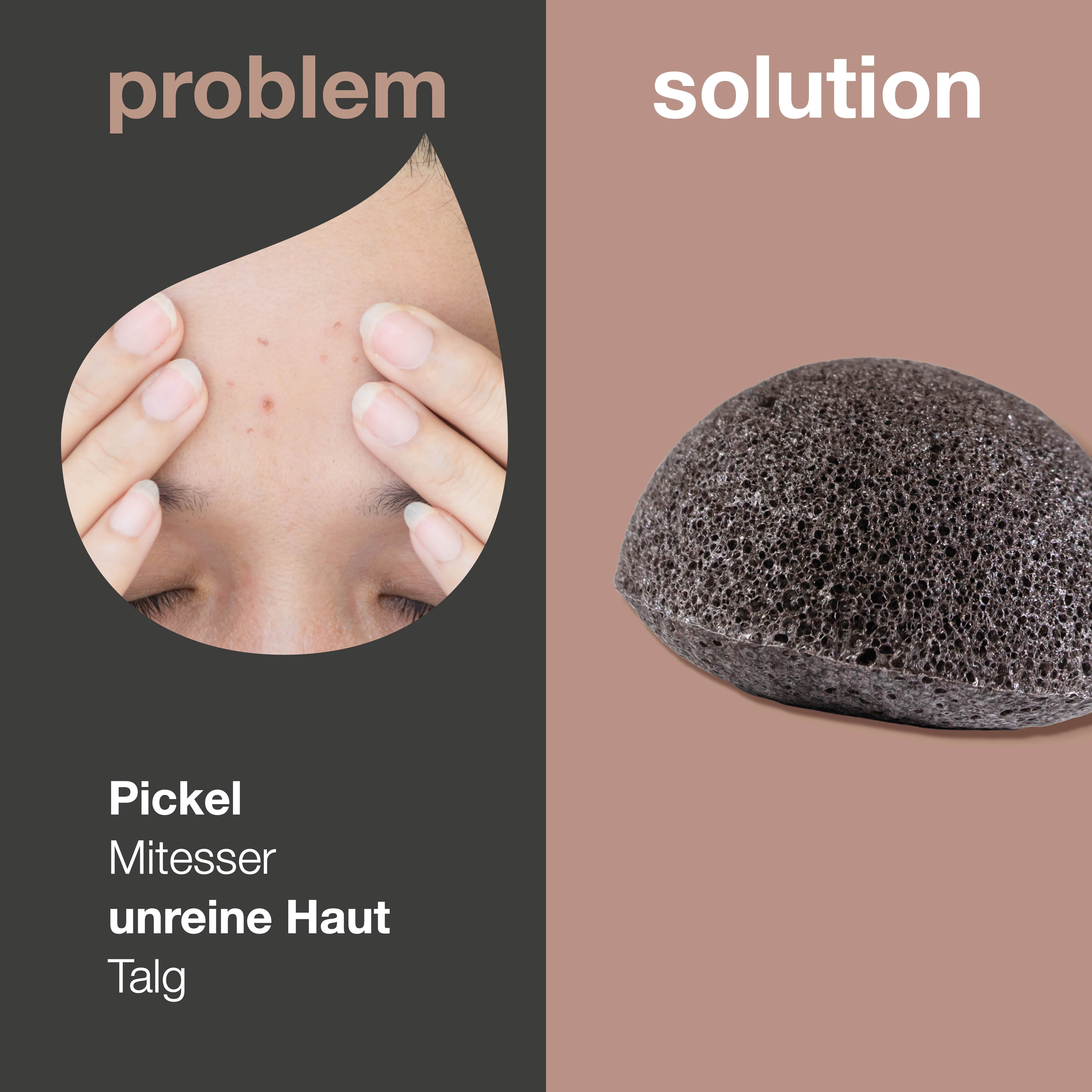 Konjac Schwamm für Unreine Haut — Konjac Schwamm zur natürlichen Exfoliation von Pickeln und Mitessern