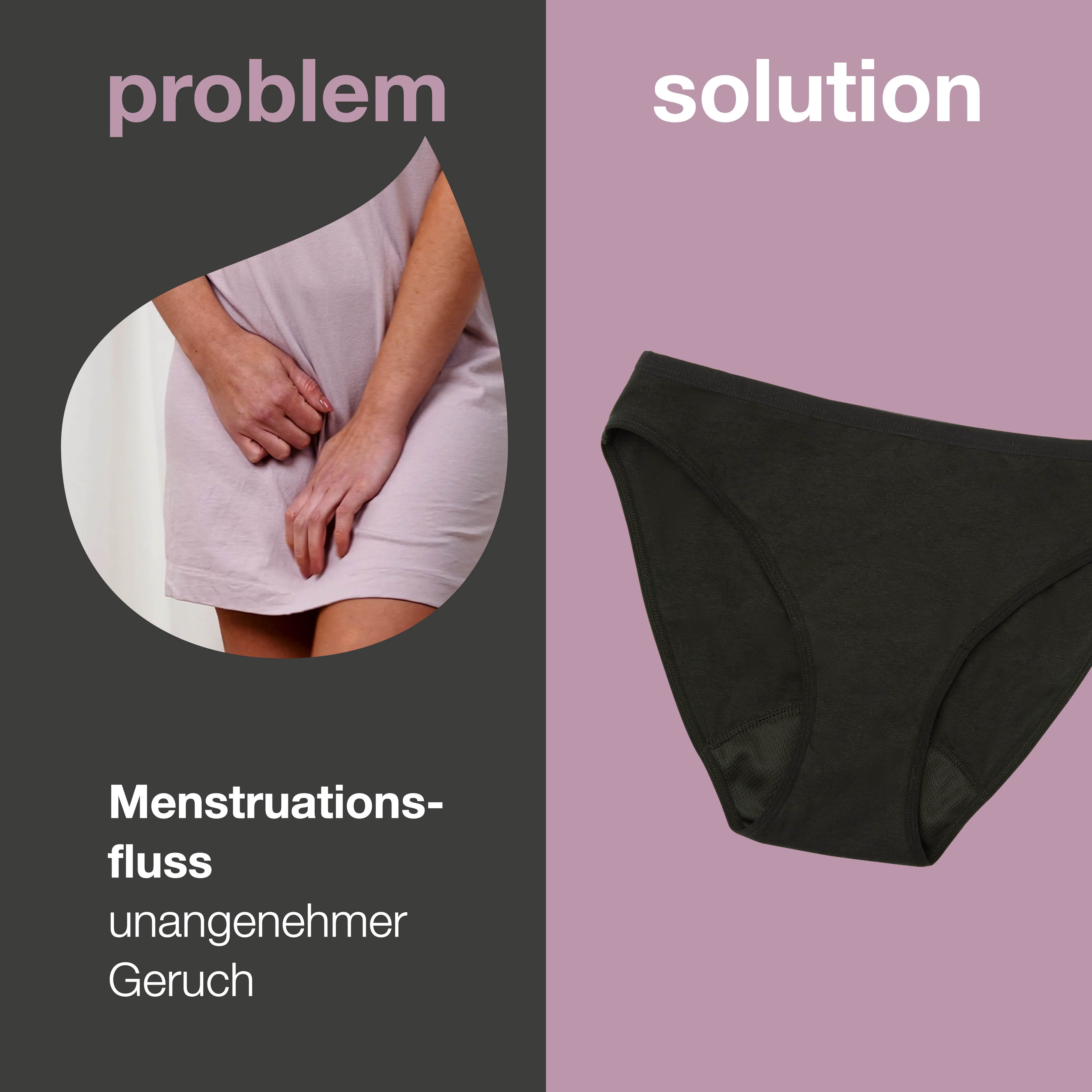 Periodenslips – Verabschiede dich von Tampons und Binden — Erlebe Periodenslips, die bequem und auslaufsicher sind. Perfekt für Tag und Nacht. Wiederverwendbar und hautfreundlich.