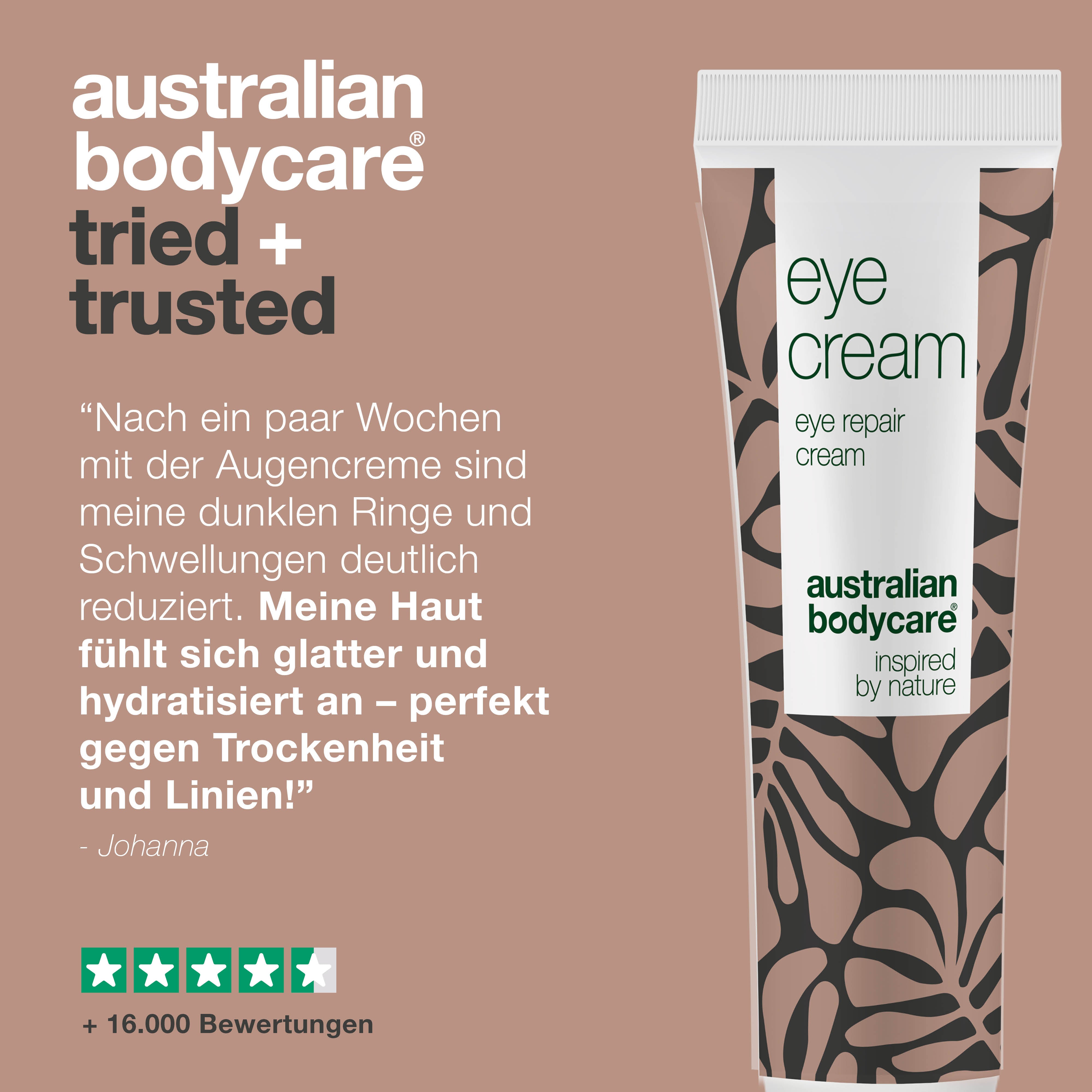 Augencreme gegen Schwellungen, dunkle Ringe und Fältchen — Effektive Augencreme, die Schwellungen und dunkle Ringe reduziert. Spendet Feuchtigkeit und glättet Fältchen für ein frisches Aussehen.