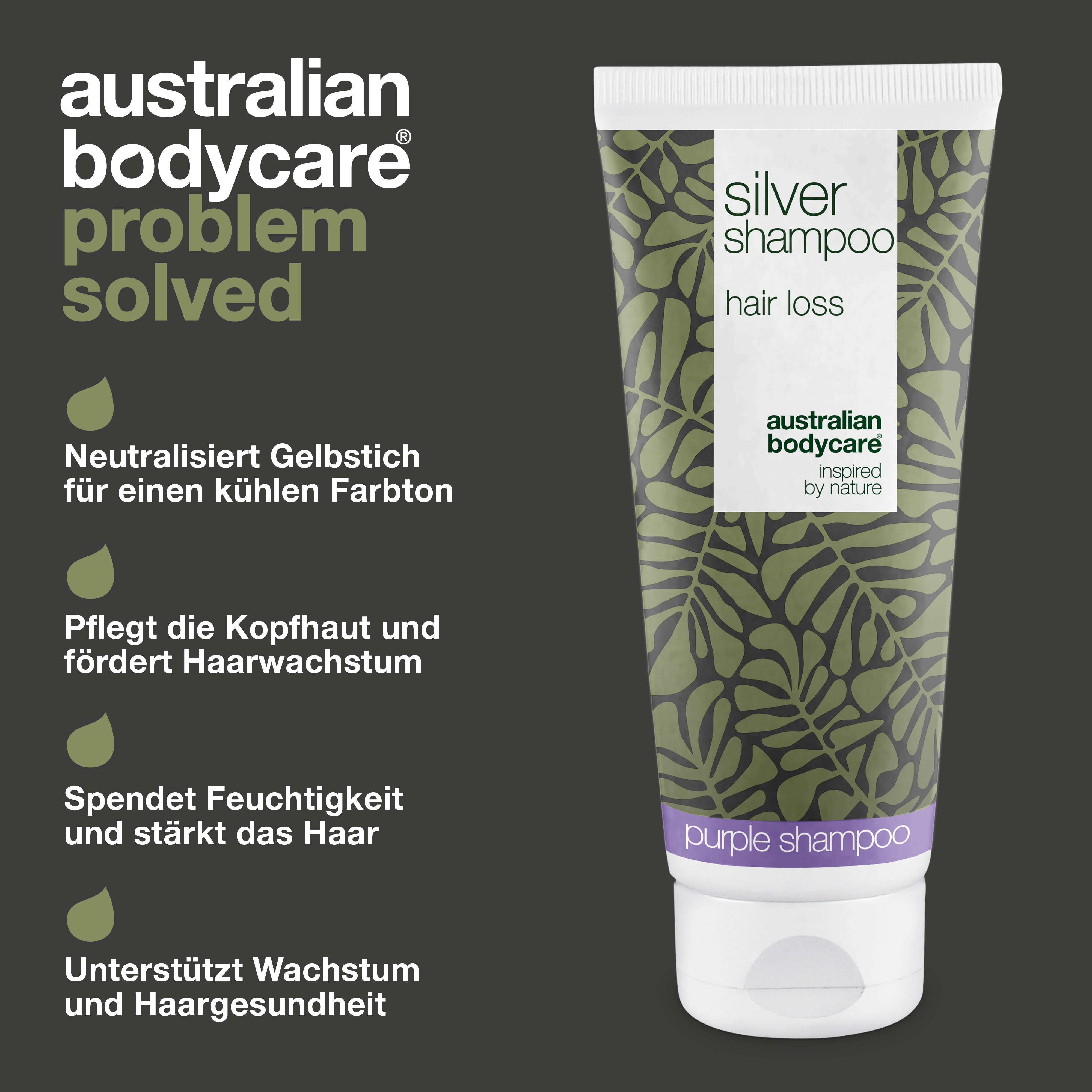 Silver Shampoo – Unterstützt Haarwachstum und klaren Farbglanz — Neutralisieren Sie Gelbstiche mit Silver Shampoo. Pflegt das Haar und sorgt für strahlendes blondes oder graues Haar.